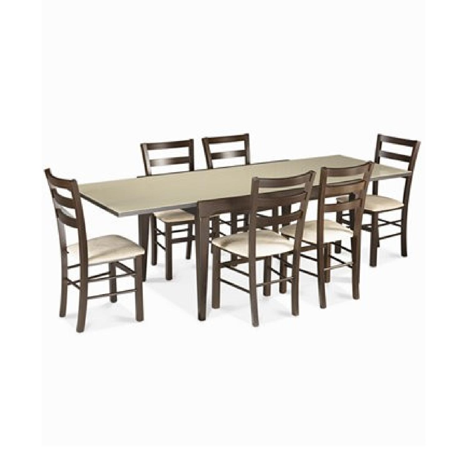 Macy's Cafe Latte Dining Table w/ 6 Chairs AptDeco