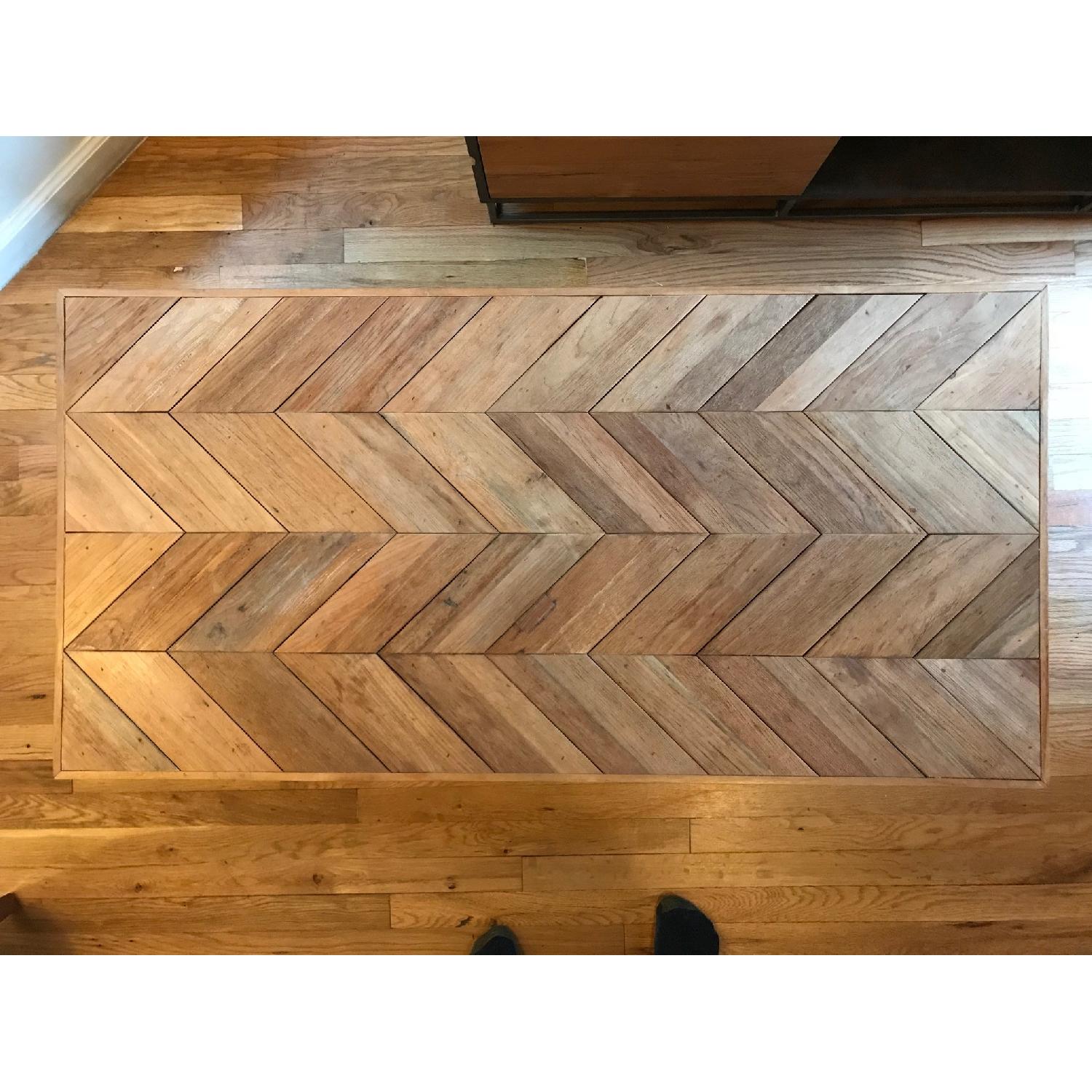 Crate & Barrel Dixon Herringbone Wood Coffee Table - image-4