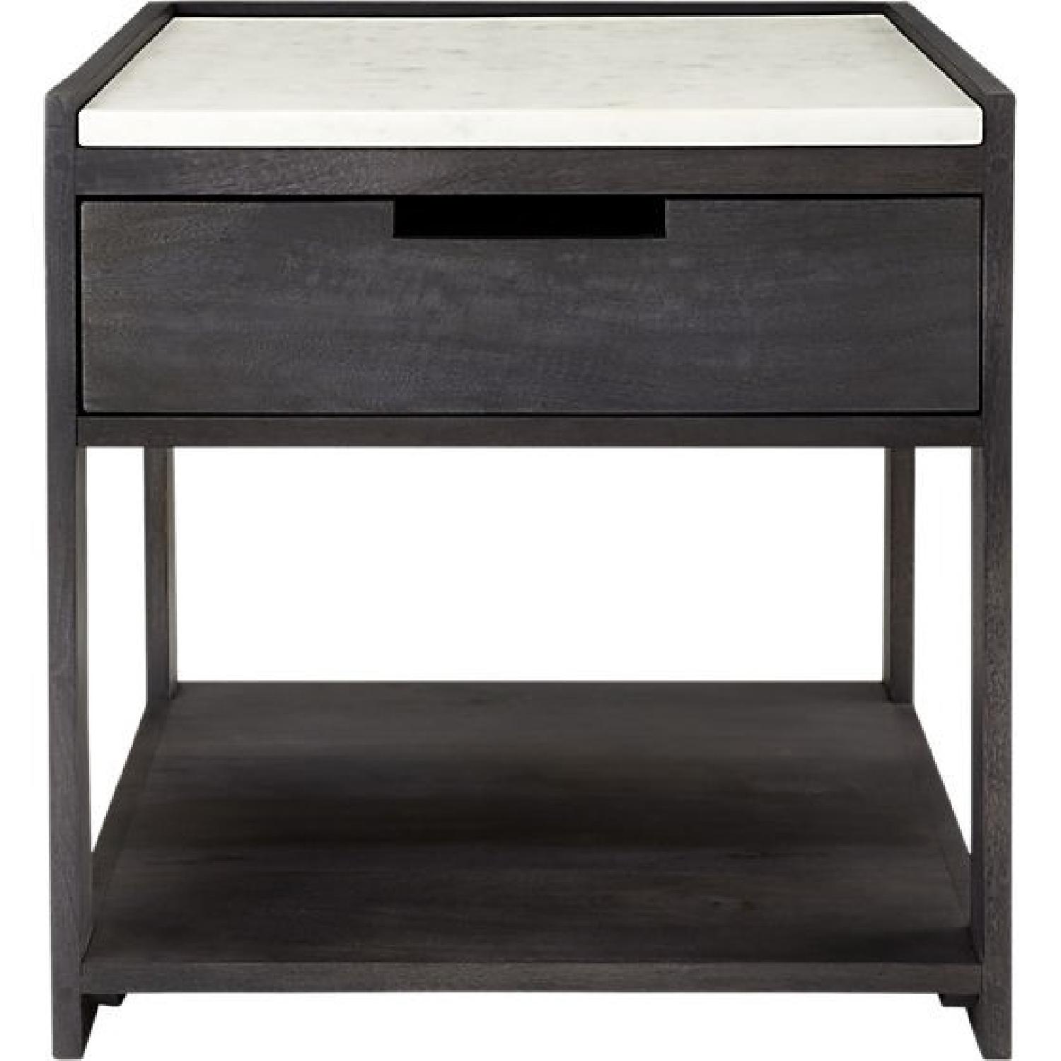CB2 Tux Marble Top Nightstand AptDeco