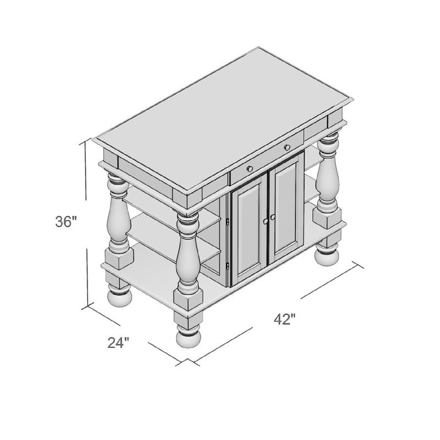 August Grove White & Natural Brown Kitchen Island - image-3