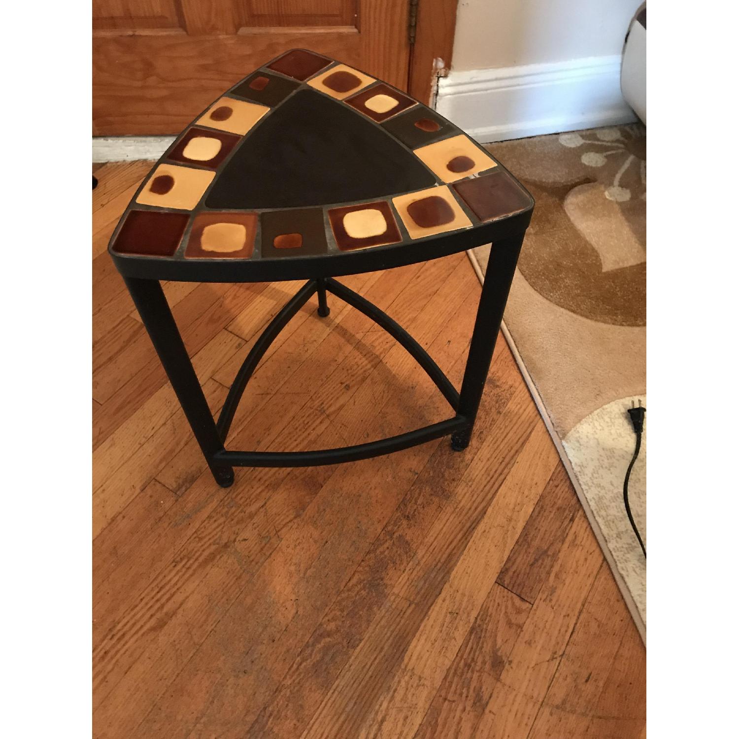 Black Metal Side Table - image-1