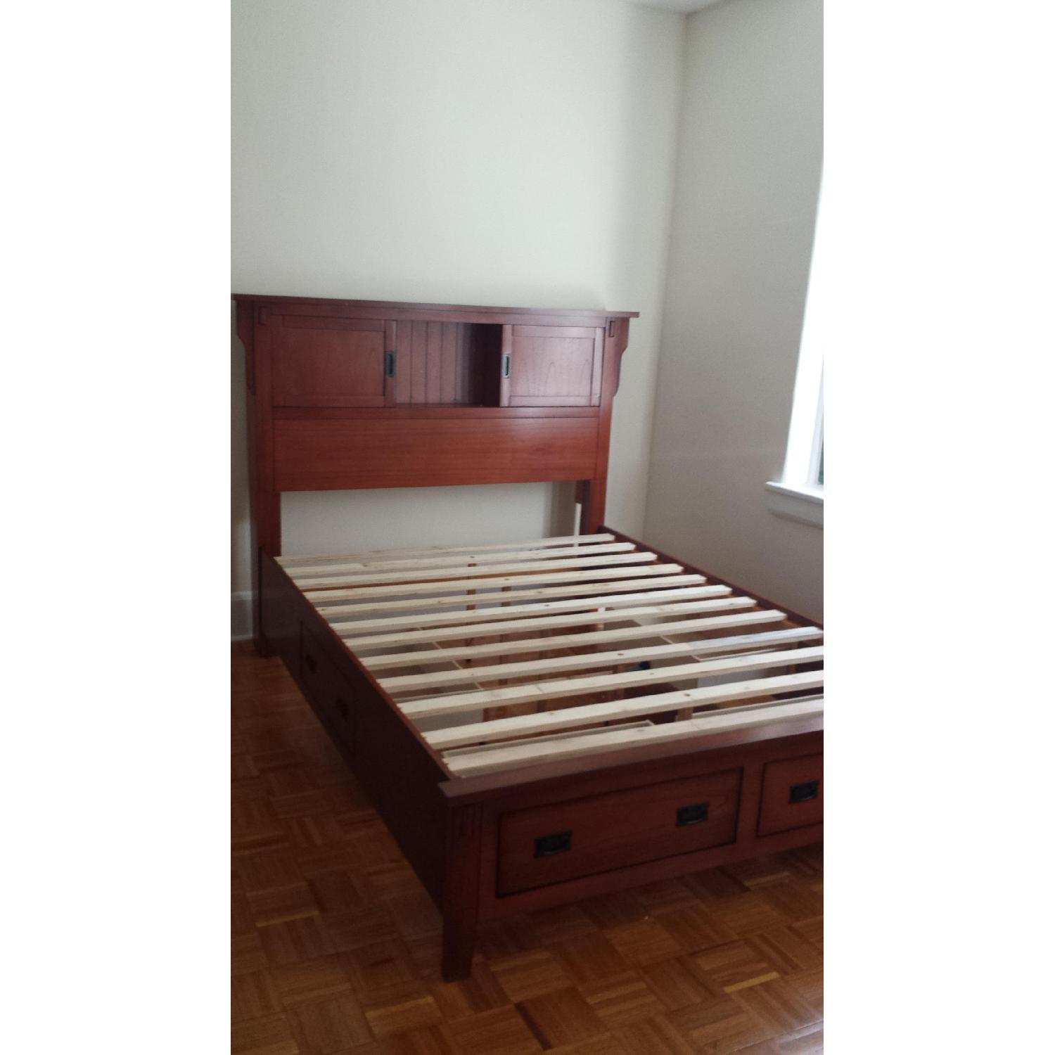 Bob's Mission Oak Queen Storage Bed - image-1