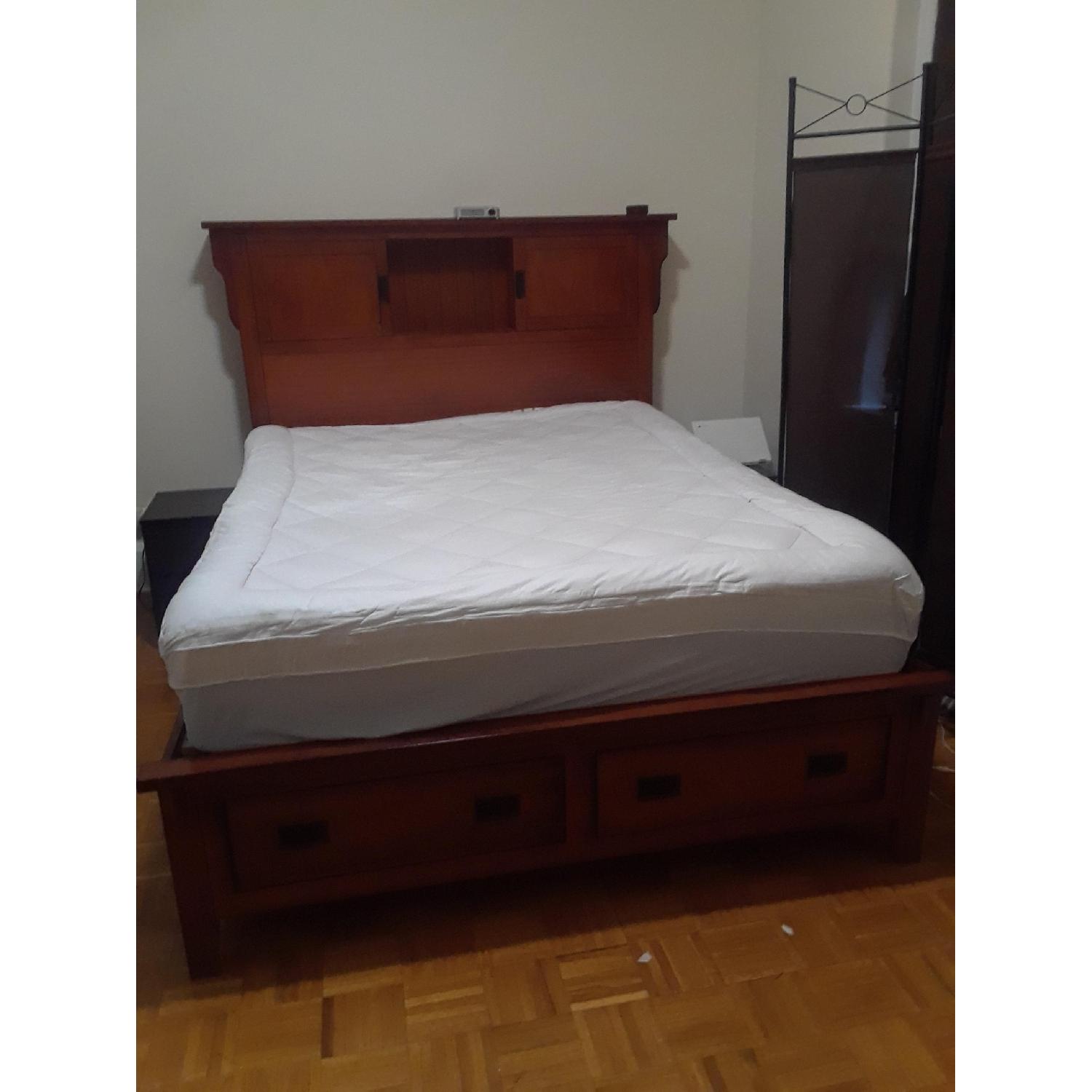 Bob's Mission Oak Queen Storage Bed - image-3