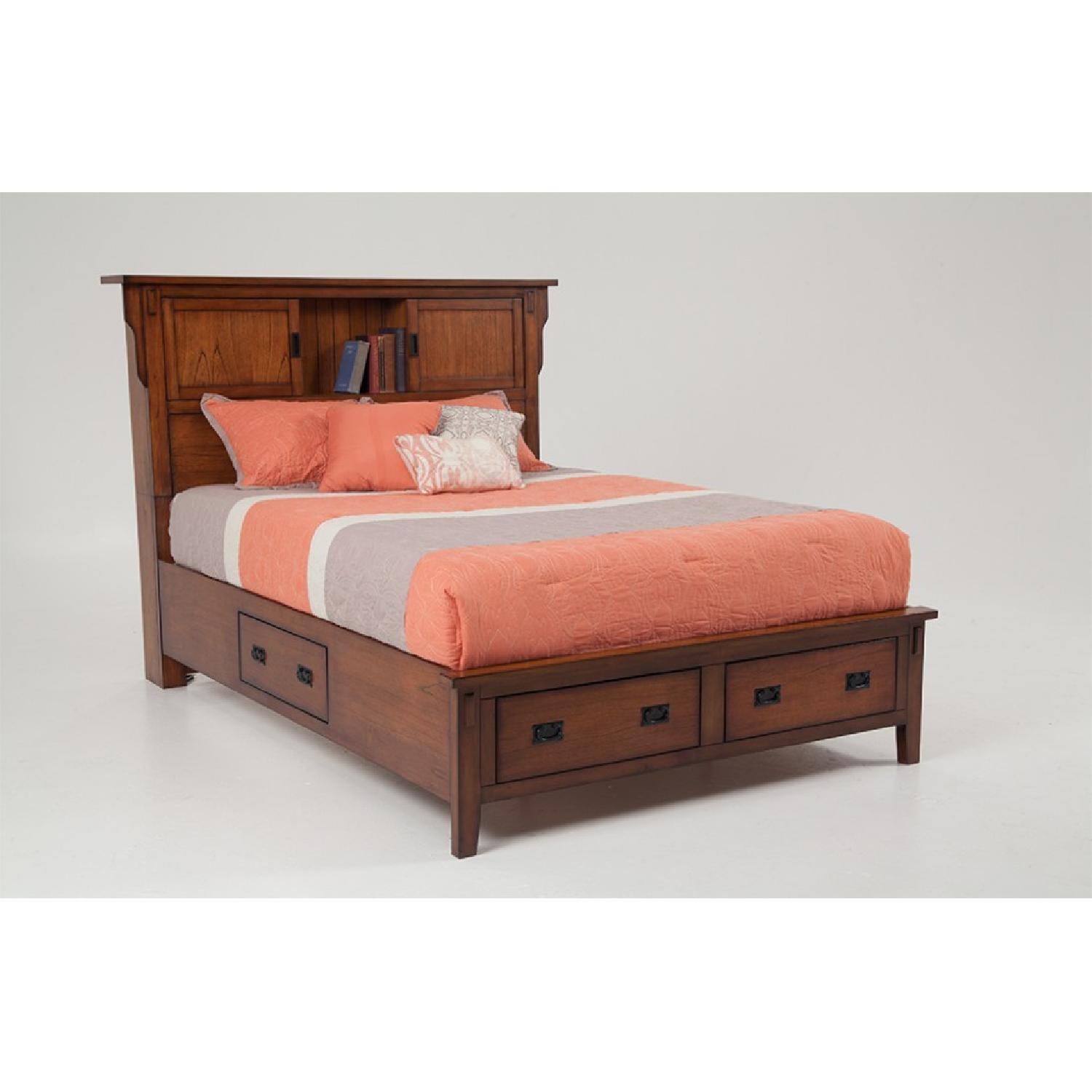 Bob's Mission Oak Queen Storage Bed - image-4