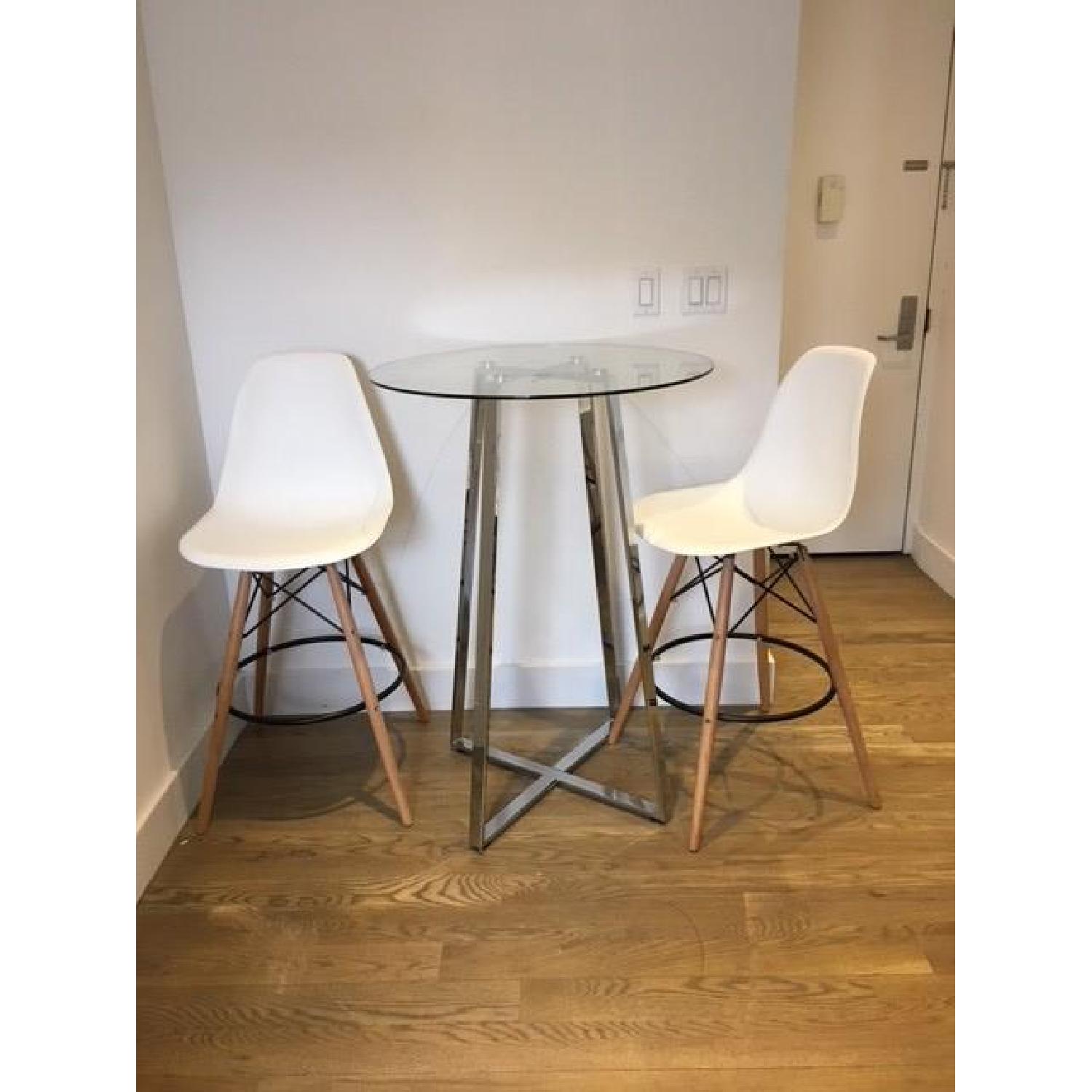 2xhome Eames-Style White Counter Bar Stool - image-3