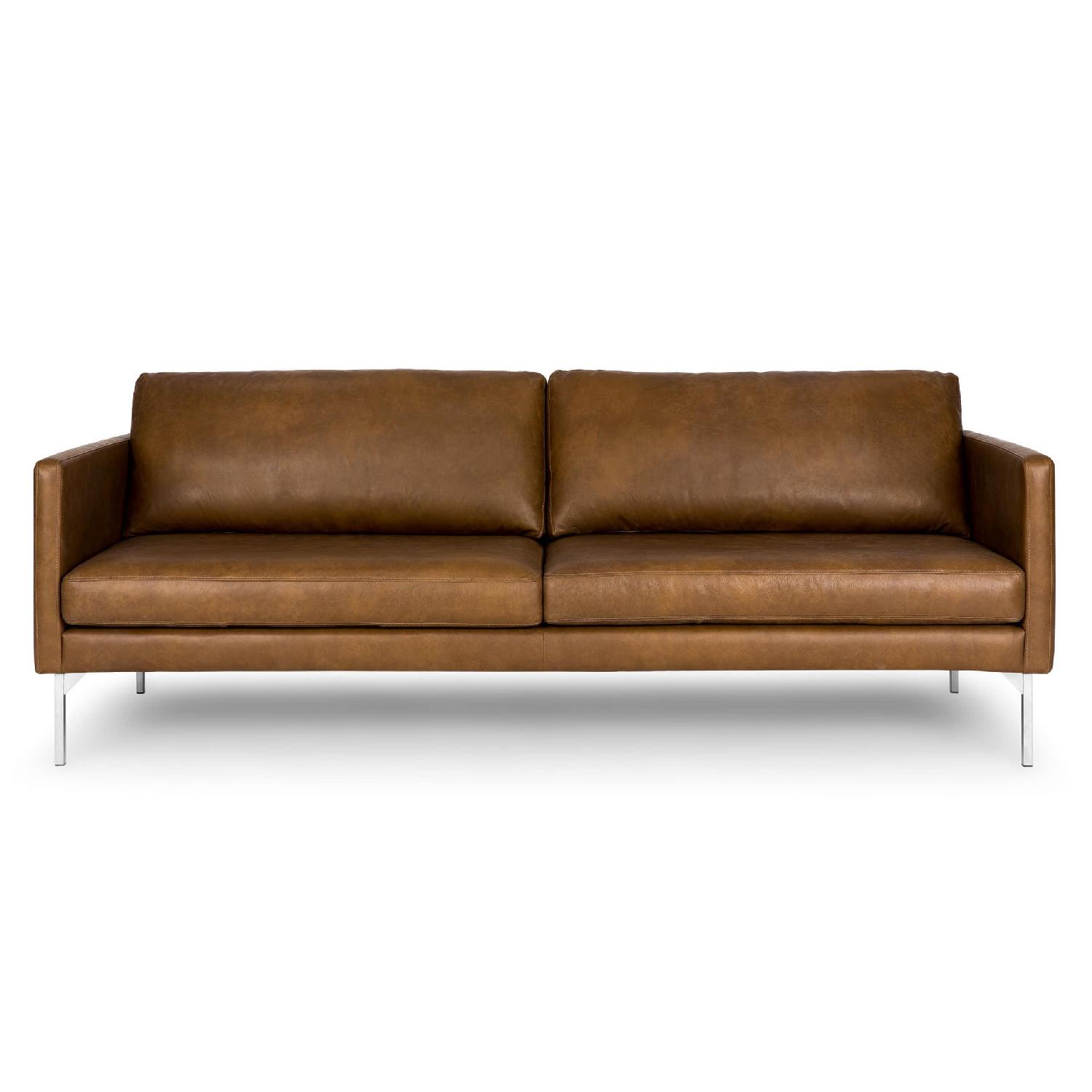 Article Echo Oxford Tan Leather Sofa - image-0