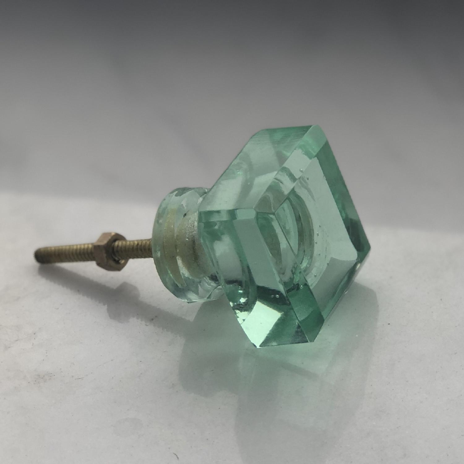 Anthropologie Teal Glass Knobs - image-6