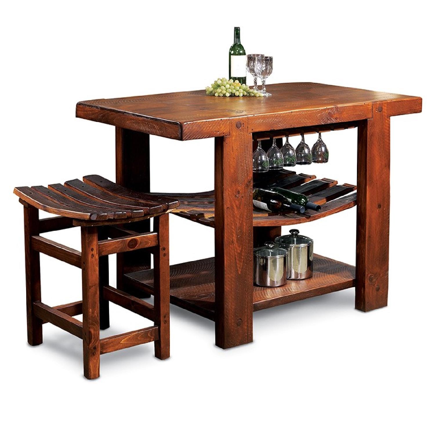 Recycled Barrel Stave Tasting Table - image-1