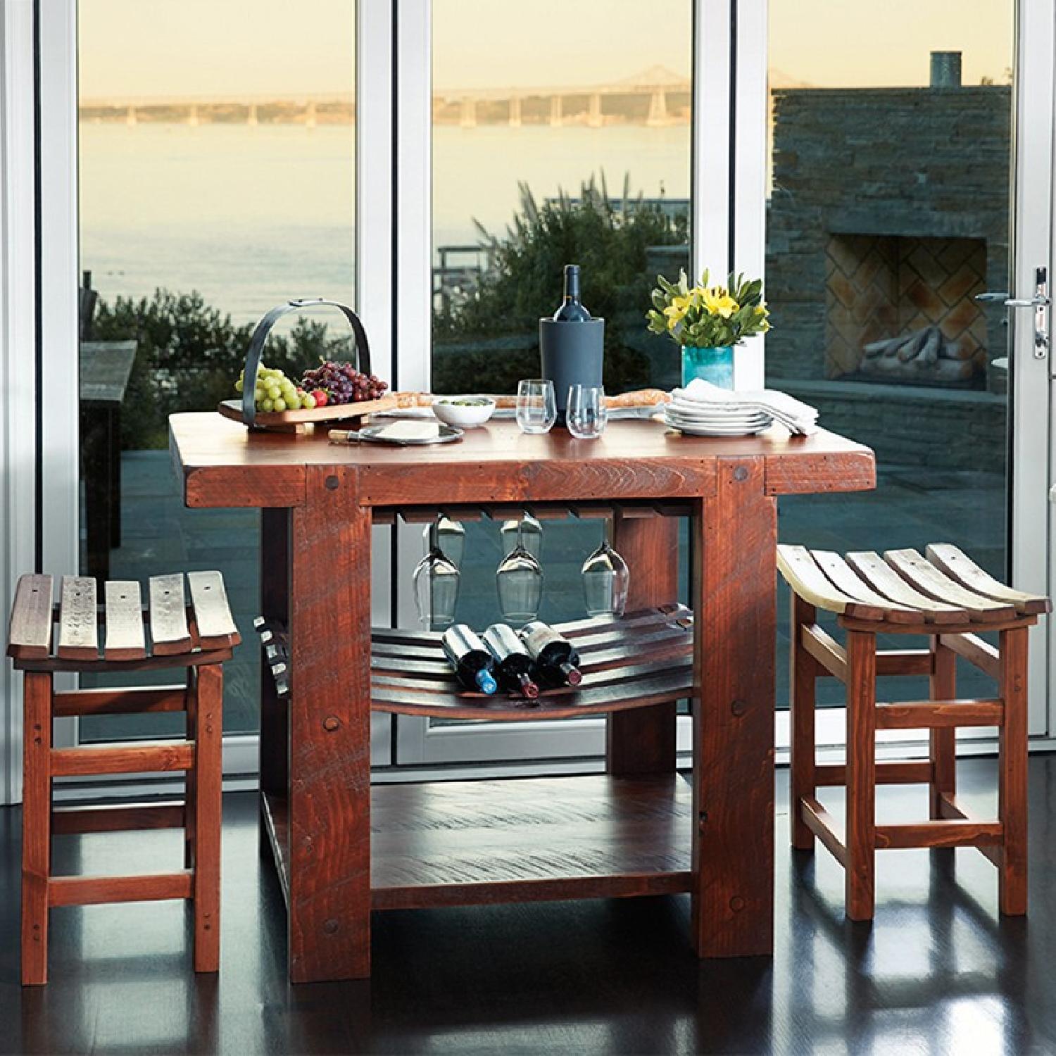 Recycled Barrel Stave Tasting Table - image-2