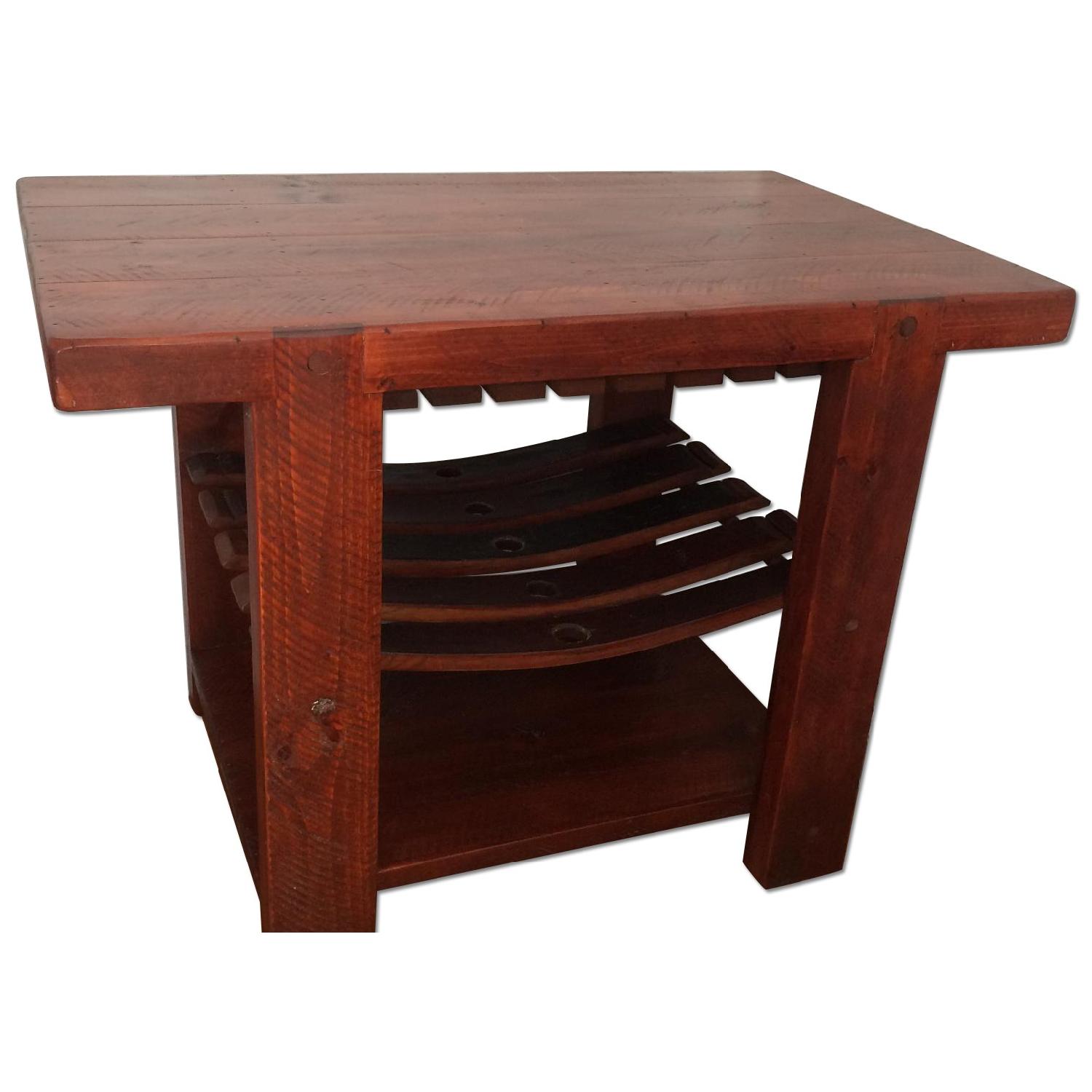 Recycled Barrel Stave Tasting Table - image-0