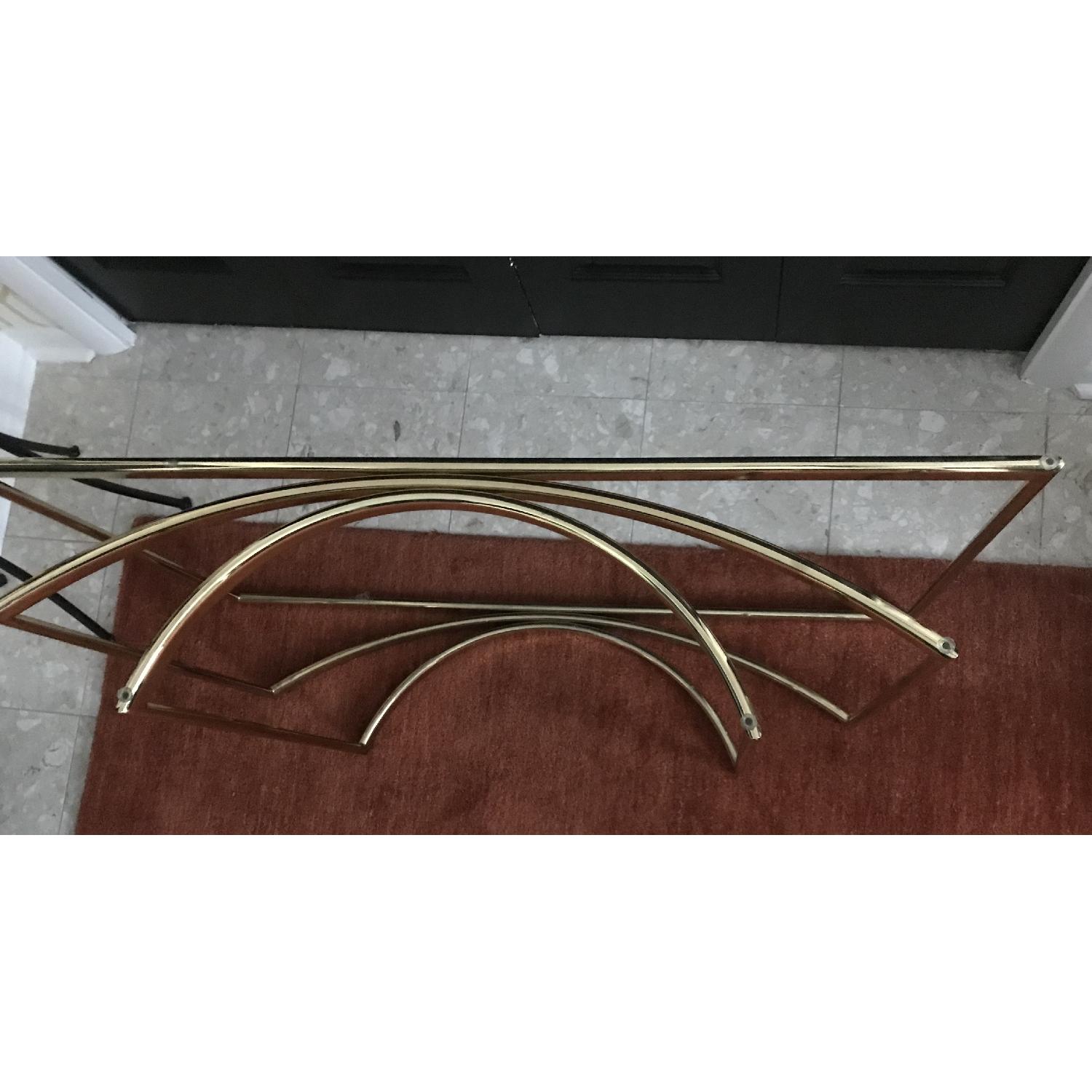 Modern Brass & Glass Console Table - image-2