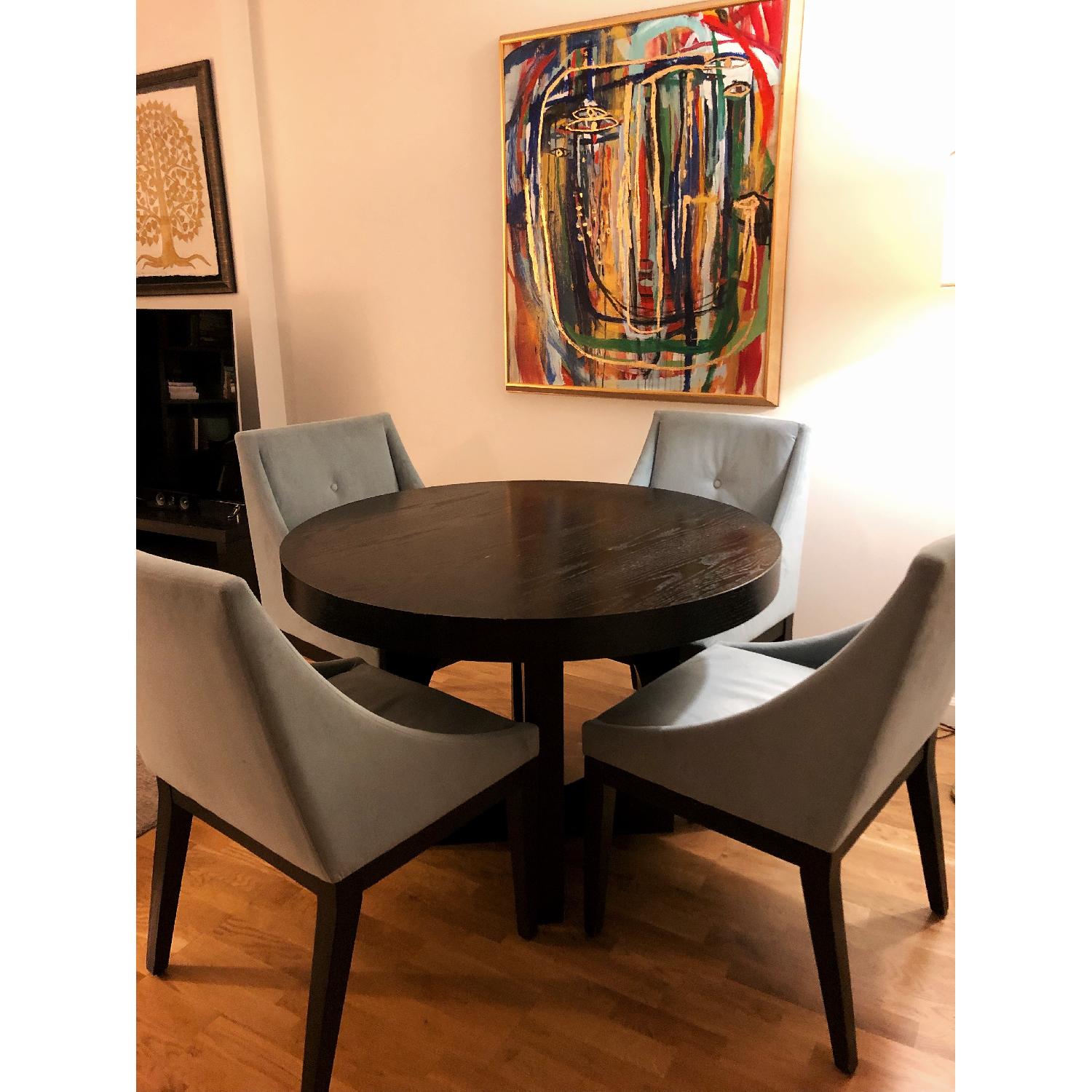 West Elm Modern Dining Table w/ 4 Chairs - AptDeco
