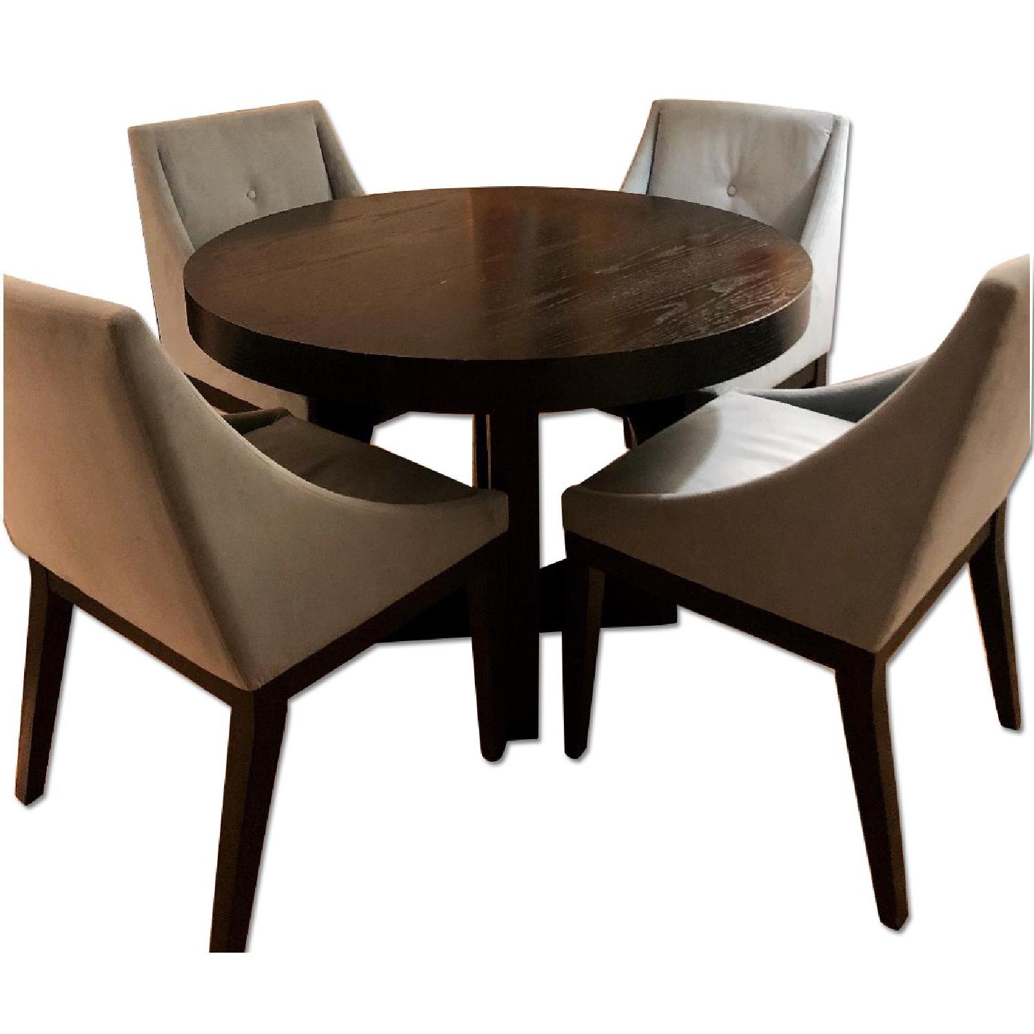 West Elm Modern Dining Table w/ 4 Chairs - AptDeco