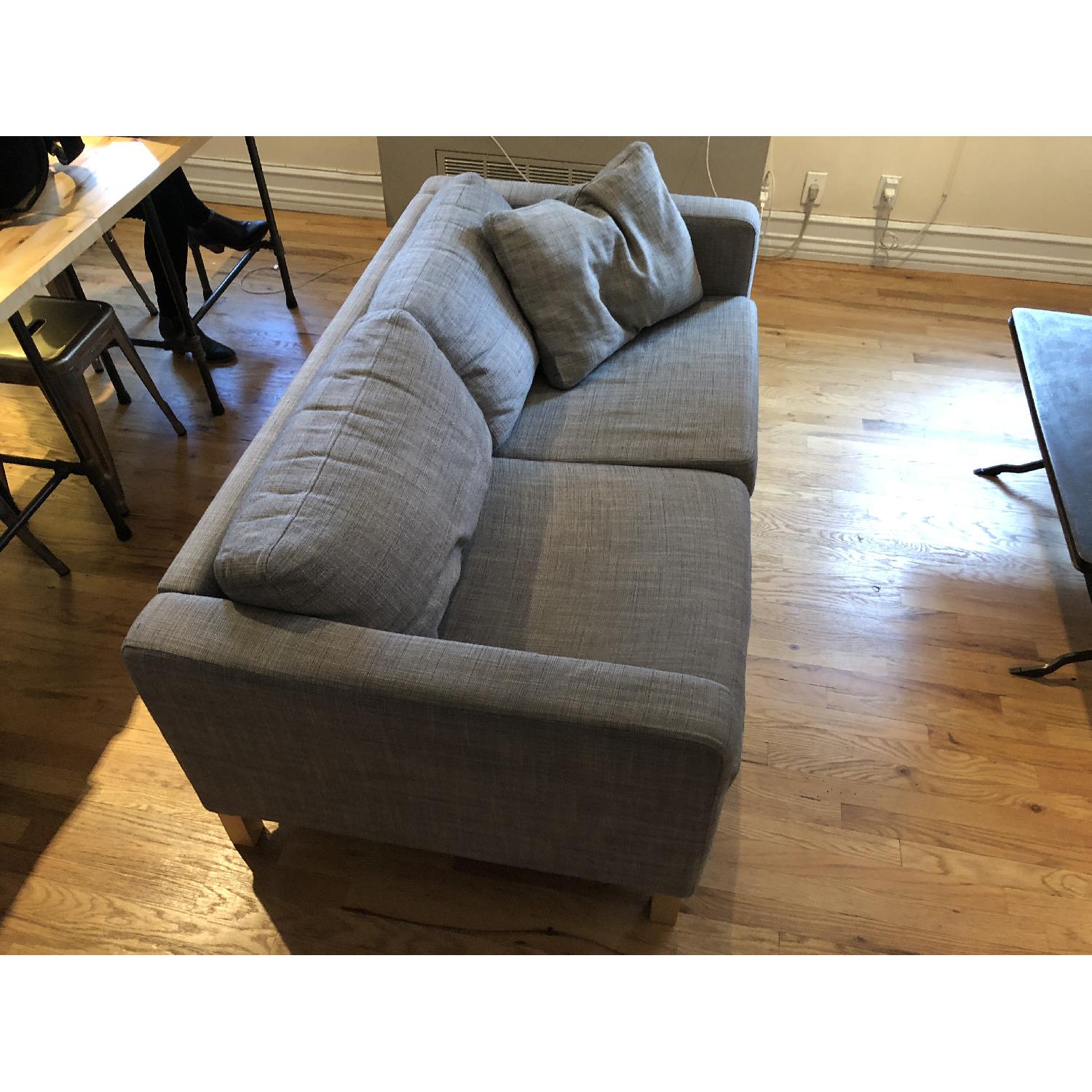 Ikea Karlstad Loveseat in Light Gray Isunda - AptDeco