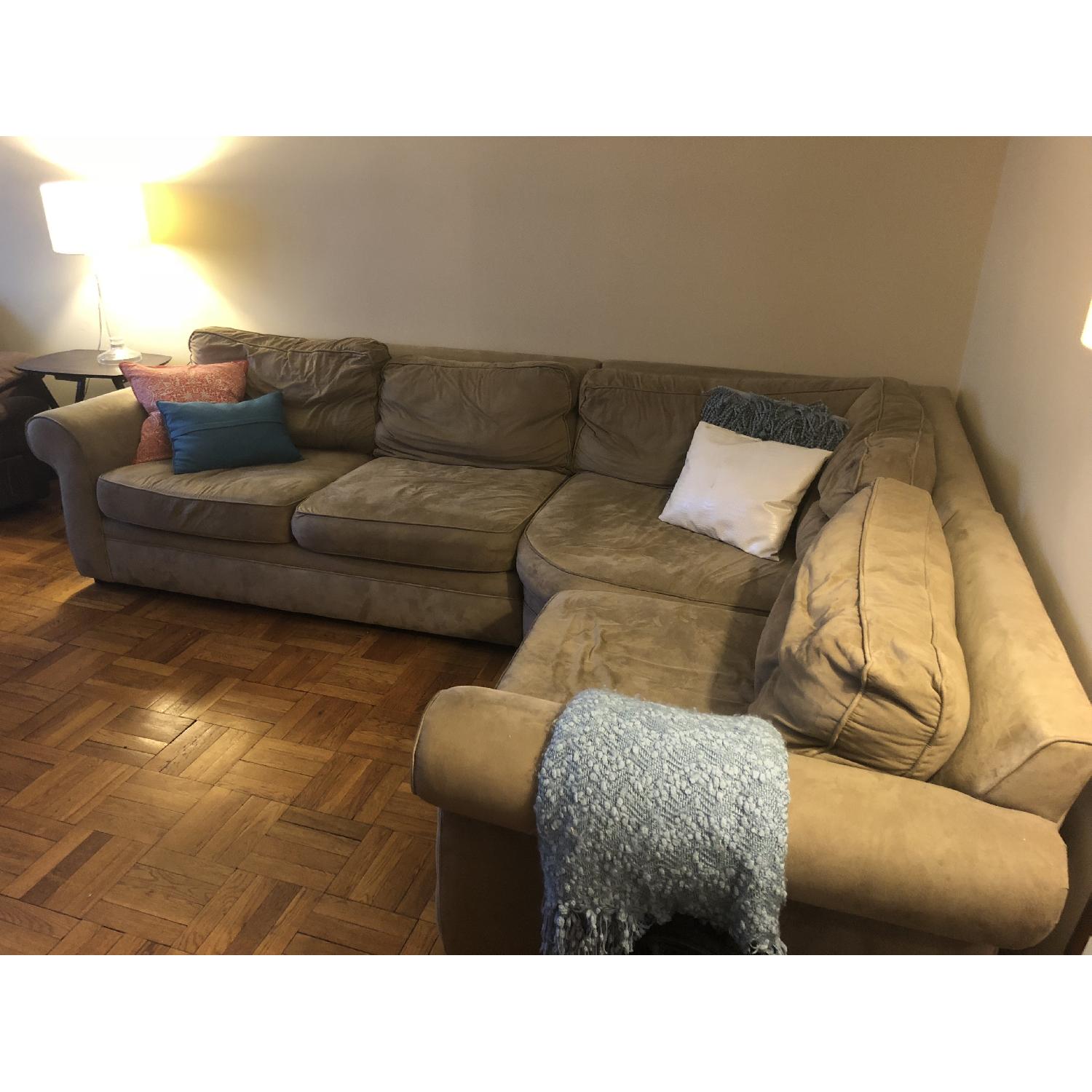 Pottery Barn Pearce 3 Piece L Shape Sectional in Nutmeg - image-3