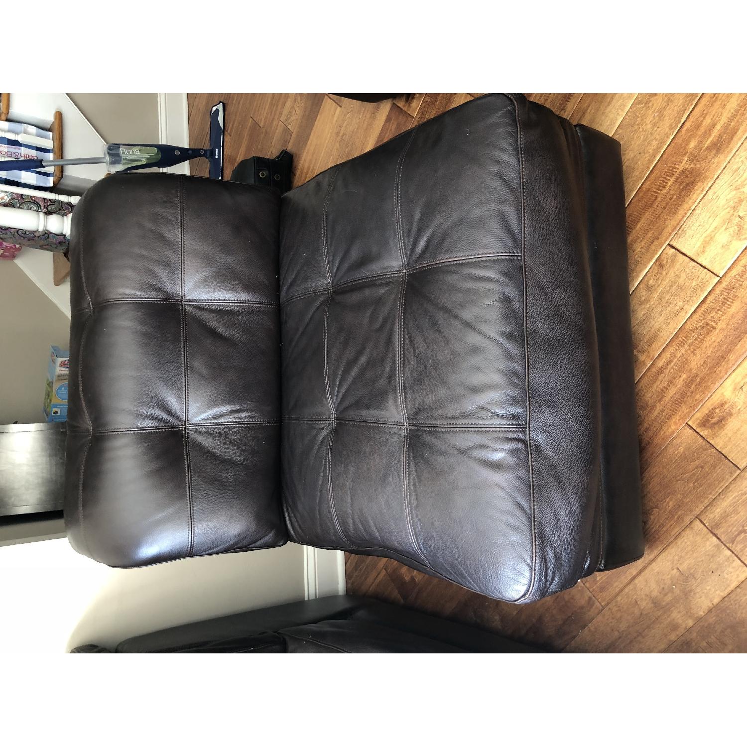 Raymour & Flanigan 7-Piece Leather Sectional SOfa - image-1