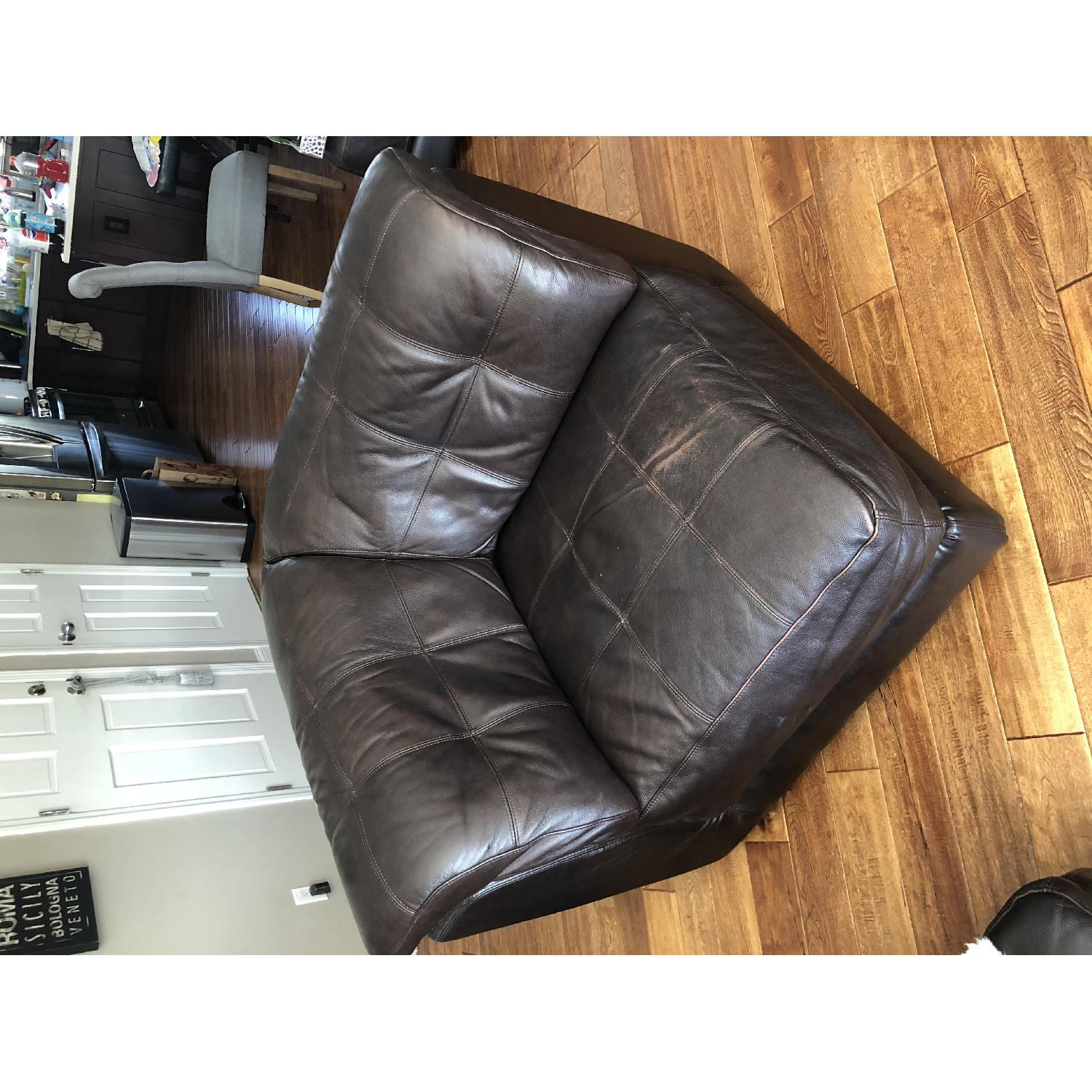 Raymour & Flanigan 7-Piece Leather Sectional SOfa - image-4