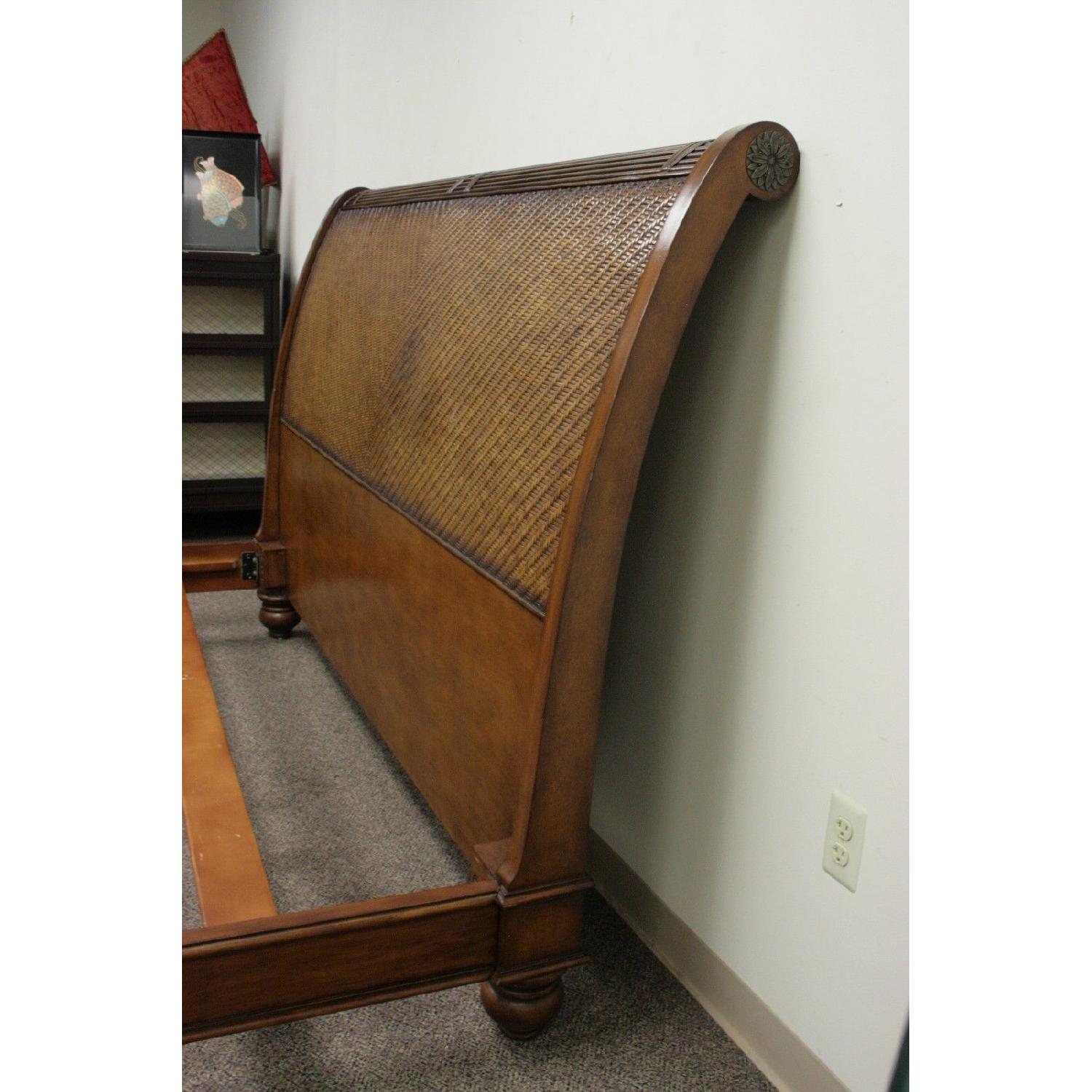 Bassett King Size Rattan Sleigh Bed Frame - image-3