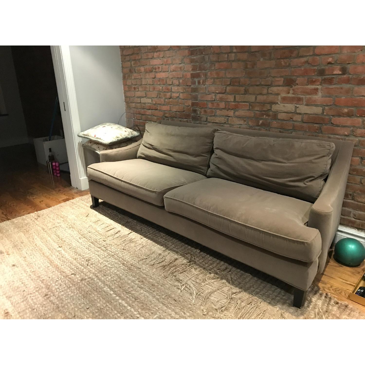 Lillian August Brown Velvet Nicole Sofa - image-1