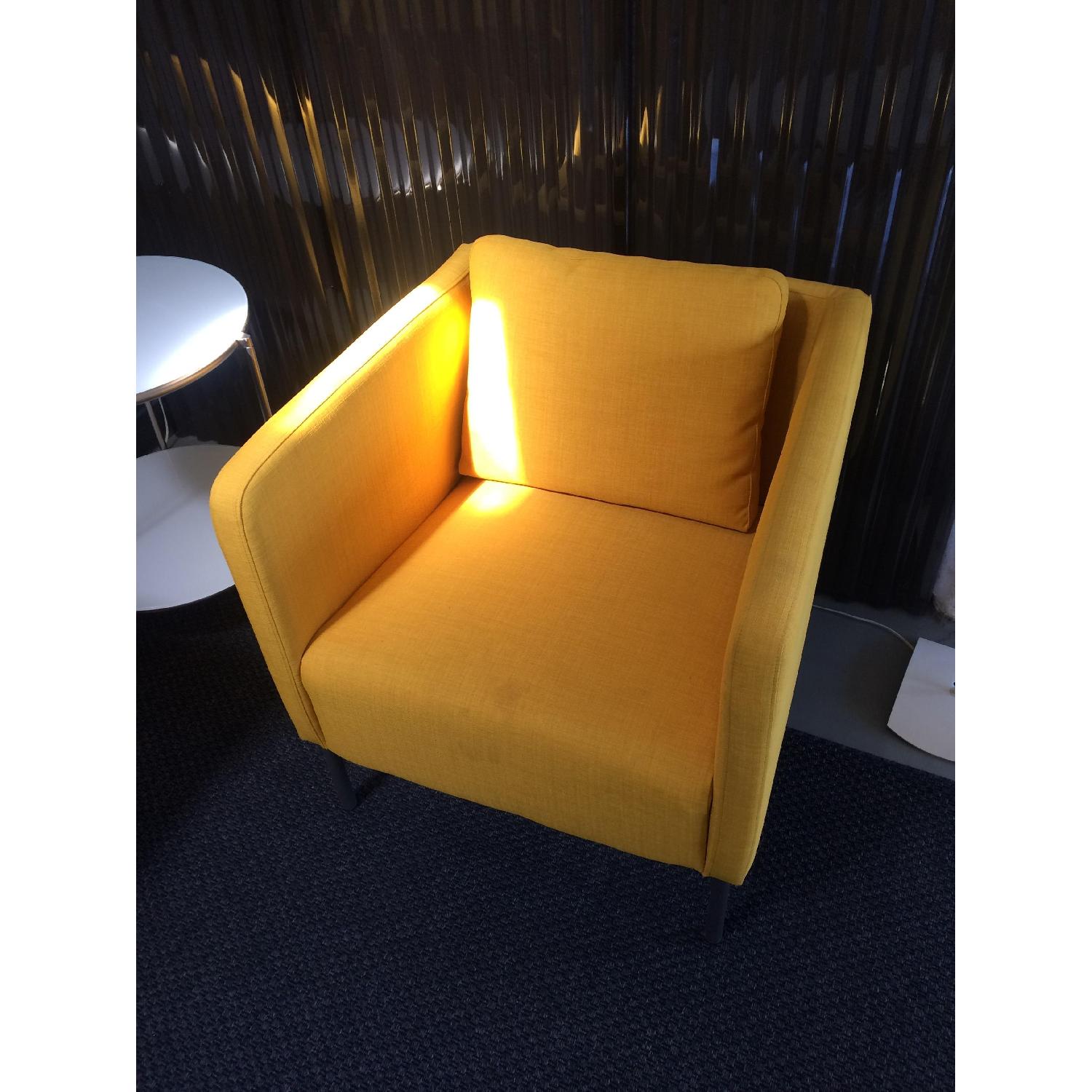 Ikea Ekero Modern Armchair in Skiftebo Yellow AptDeco