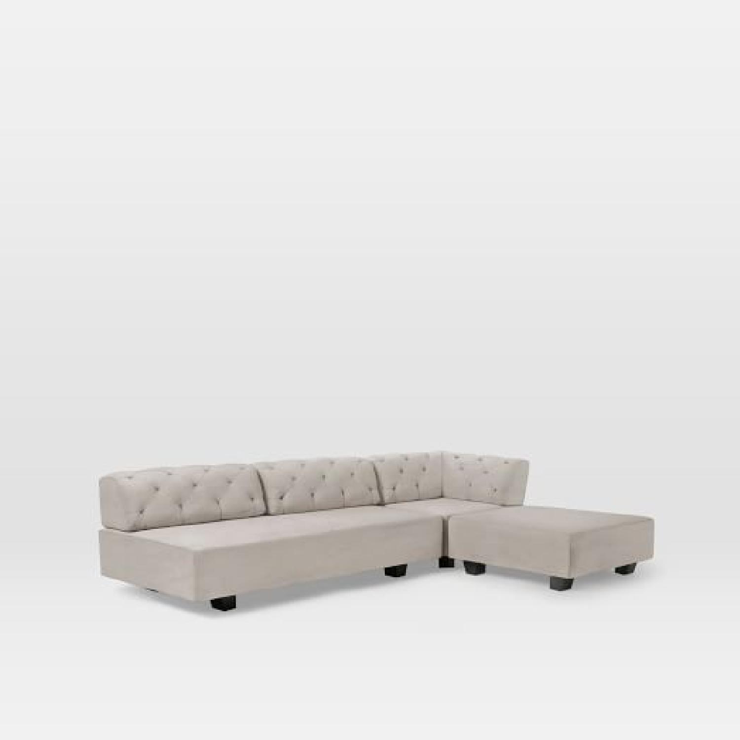 West Elm Tillary 6Piece Tufted Sectional Sofa AptDeco