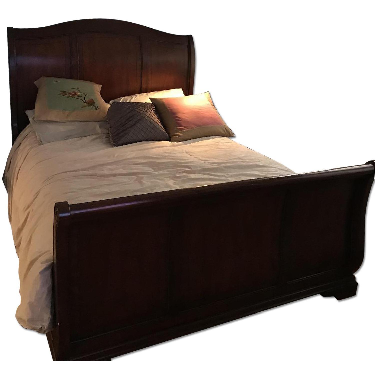 Macy's Bordeaux Queen Sleigh Bed - image-0