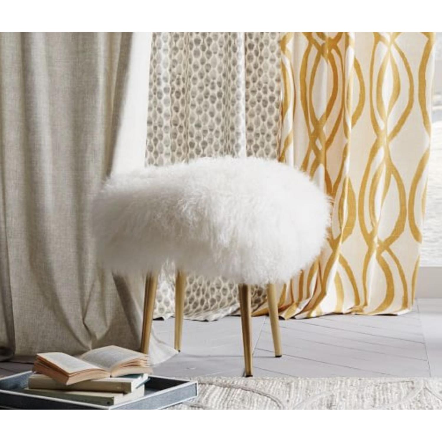 faux fur west elm mongolian stool