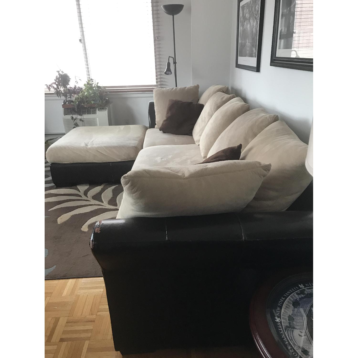 Levitz Furniture Microsuede Modular Sectional Sofa - image-2