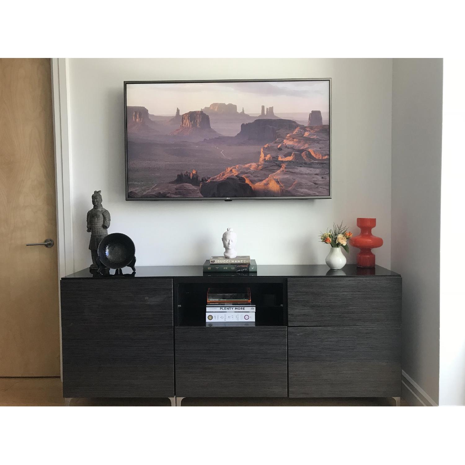 Ikea Besta Brown Patterned Console w/ Doors & Drawers - image-1