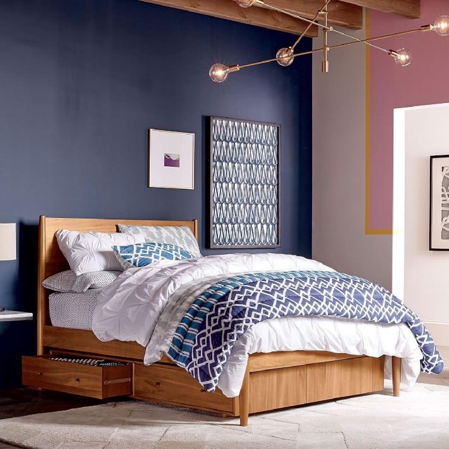 West Elm Mid-Century Storage Bed in Acorn - image-2