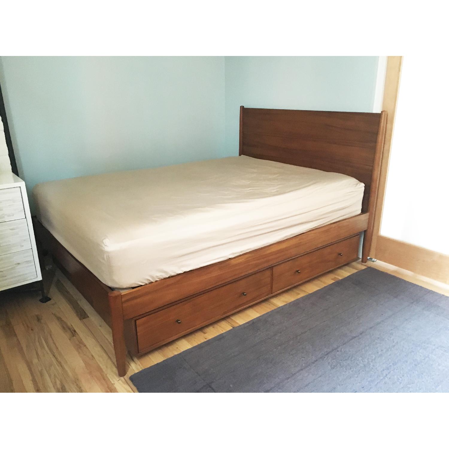 West Elm Mid-Century Storage Bed in Acorn - image-3