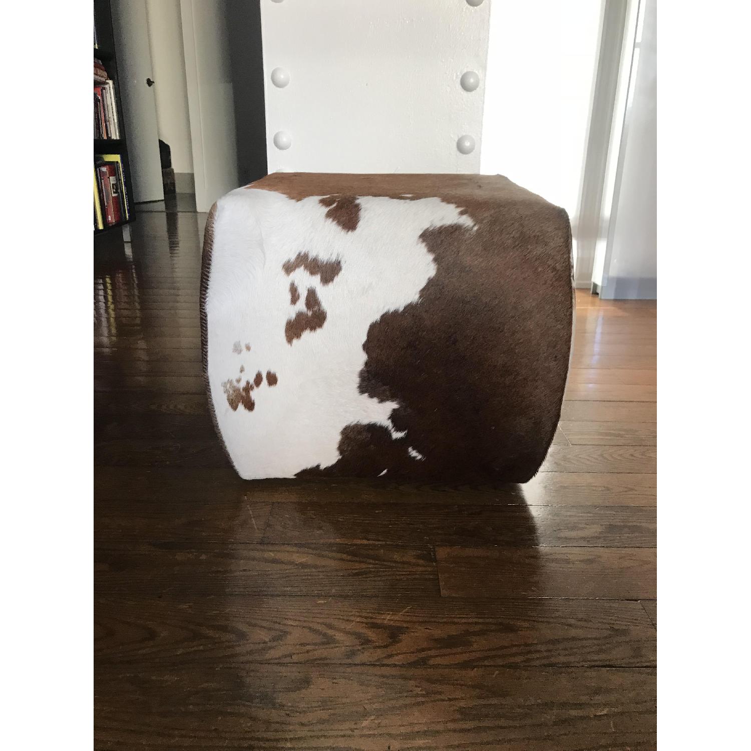 Room & Board Lind Square Cowhide Ottoman - image-1