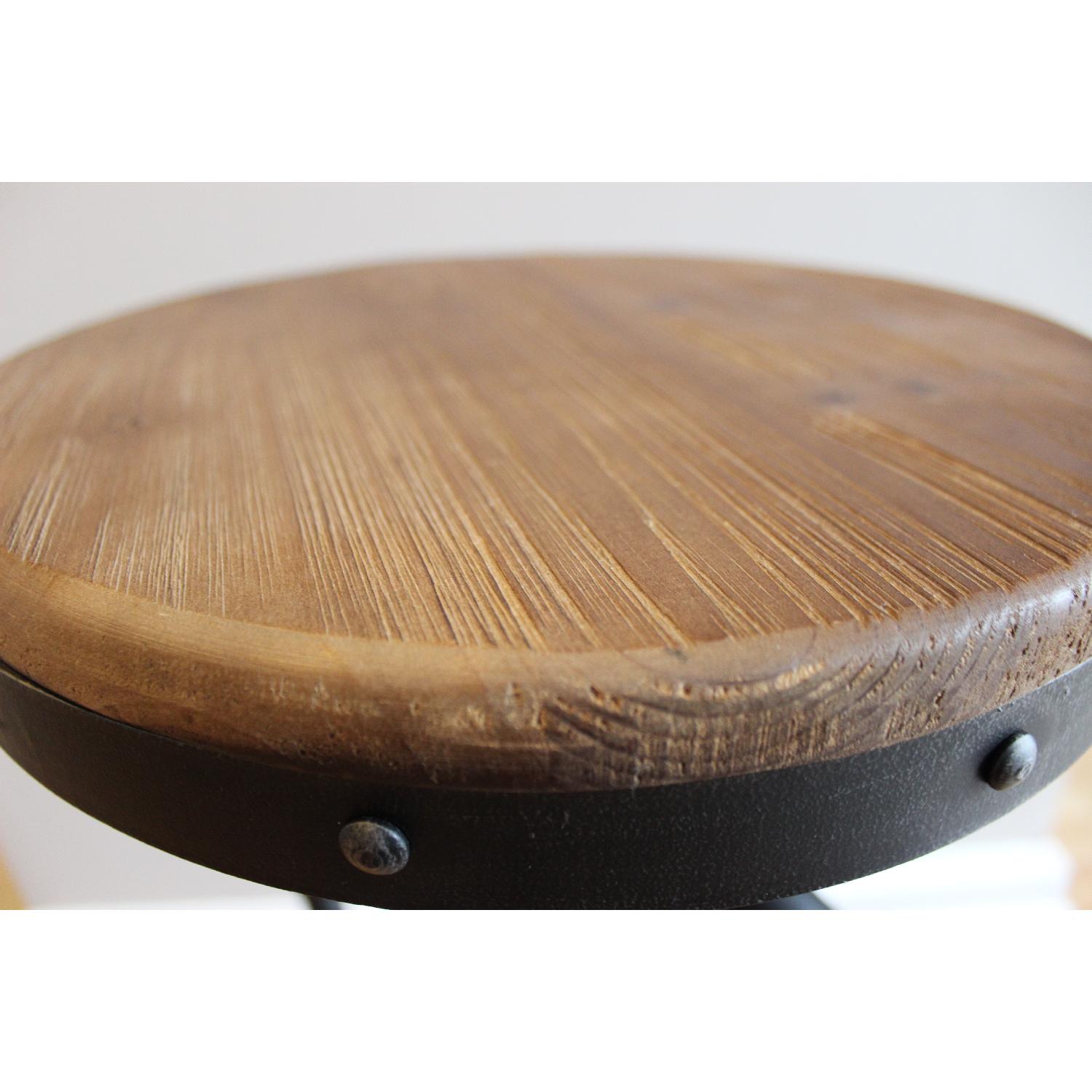 Bicycle Wheel Adjustable Metal Stool - image-1