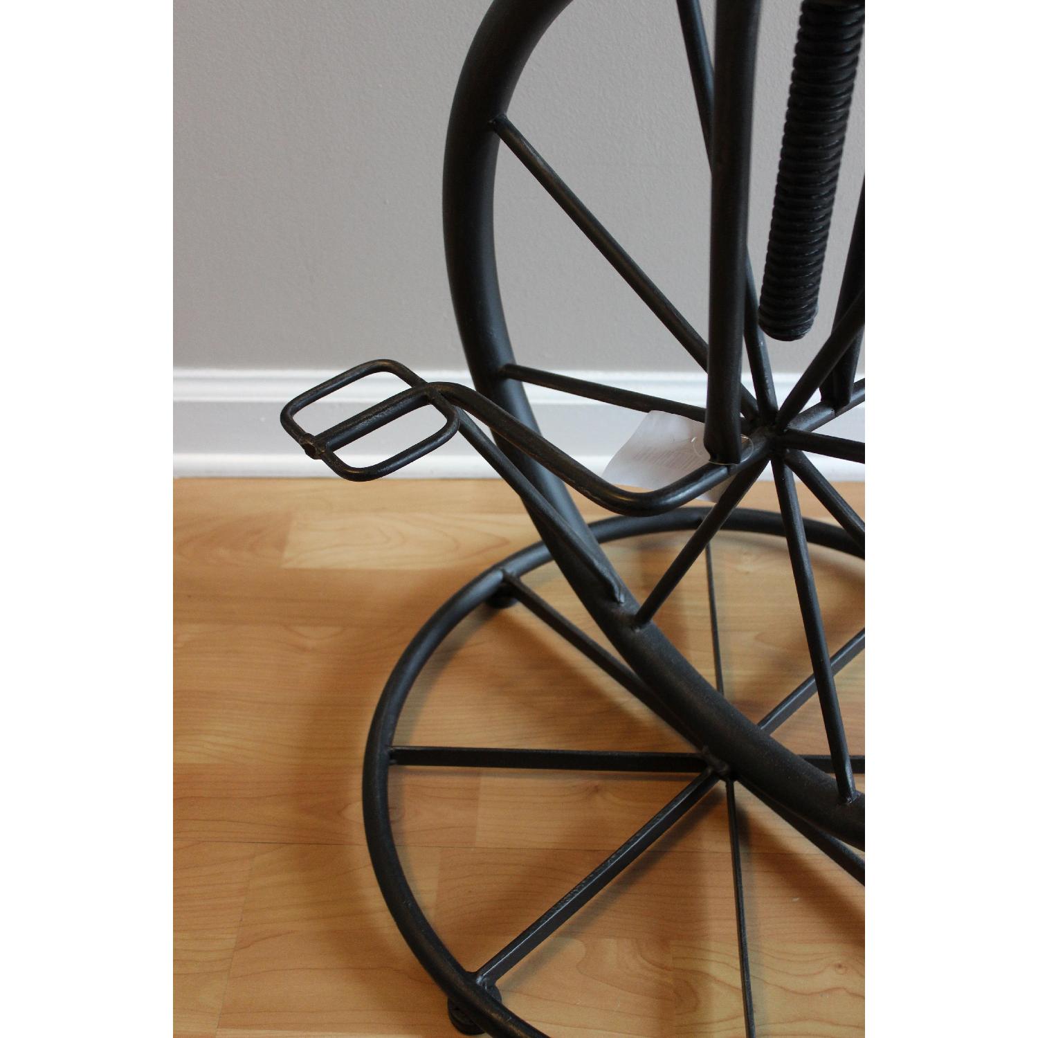 Bicycle Wheel Adjustable Metal Stool - image-4