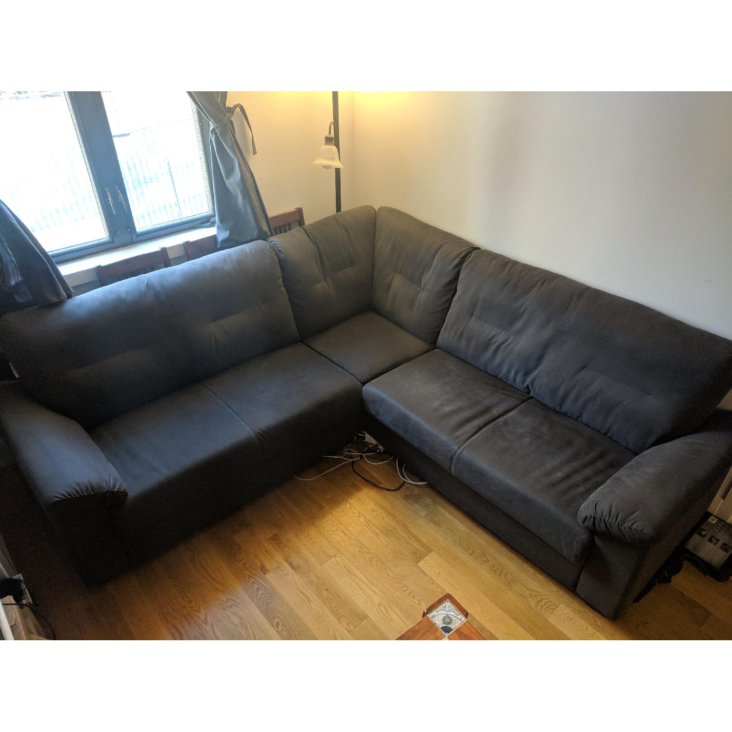 Ikea Knislinge 4Seat Corner Sectional Sofa in Slate Gray AptDeco