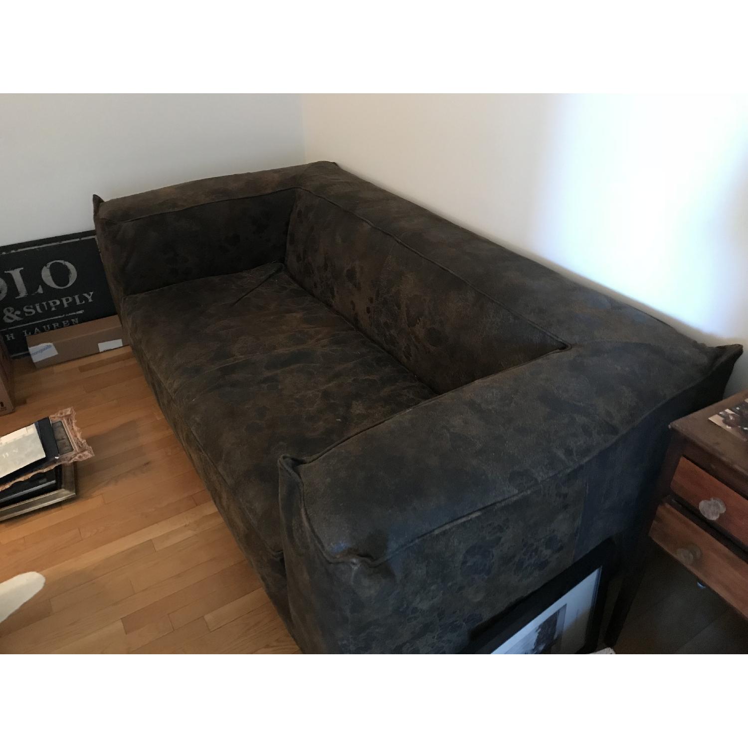 Timothy Oulton Custom Cigar Distressed Leather Couch - image-2