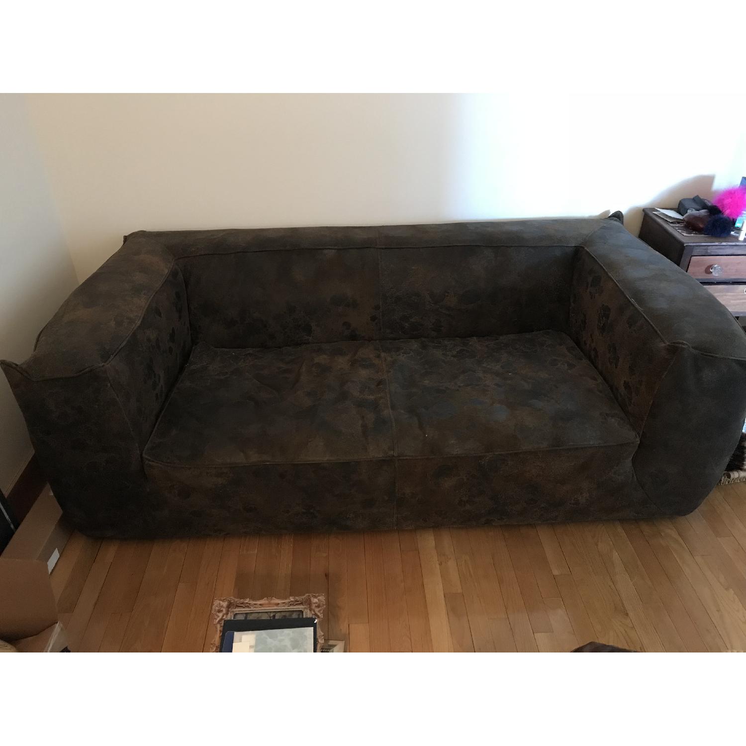 Timothy Oulton Custom Cigar Distressed Leather Couch - image-4