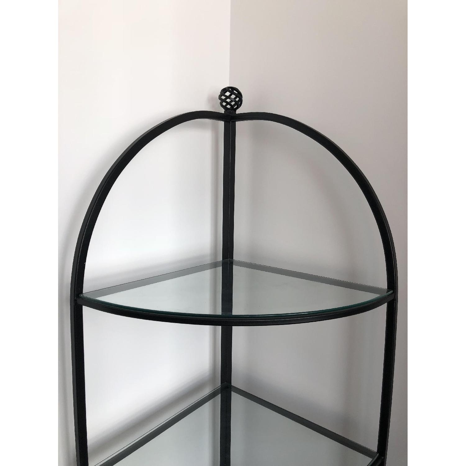 Wrought Iron & Glass Corner Bakers Rack - image-4