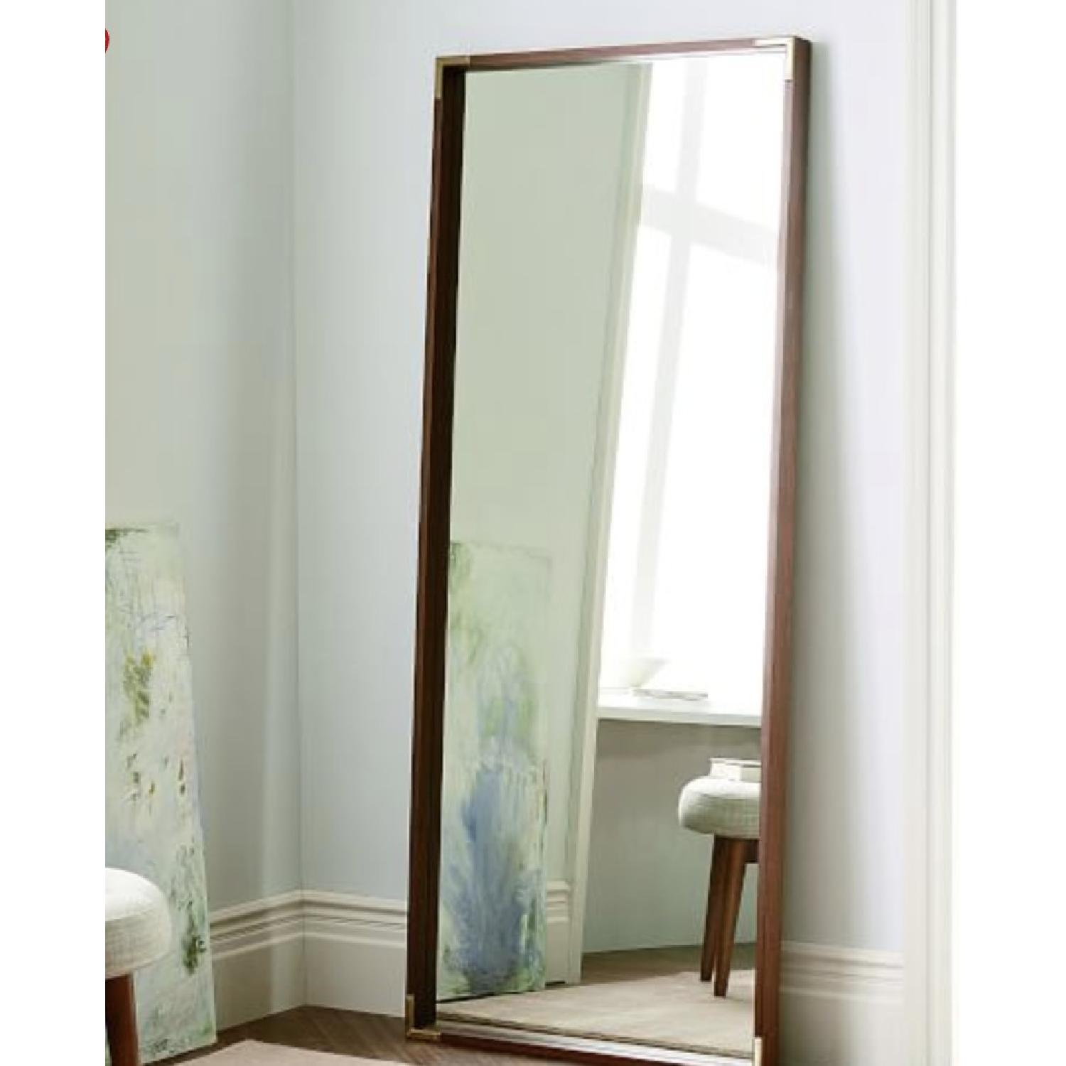 West Elm Malone Campaign Floor Mirror in Walnut - image-1