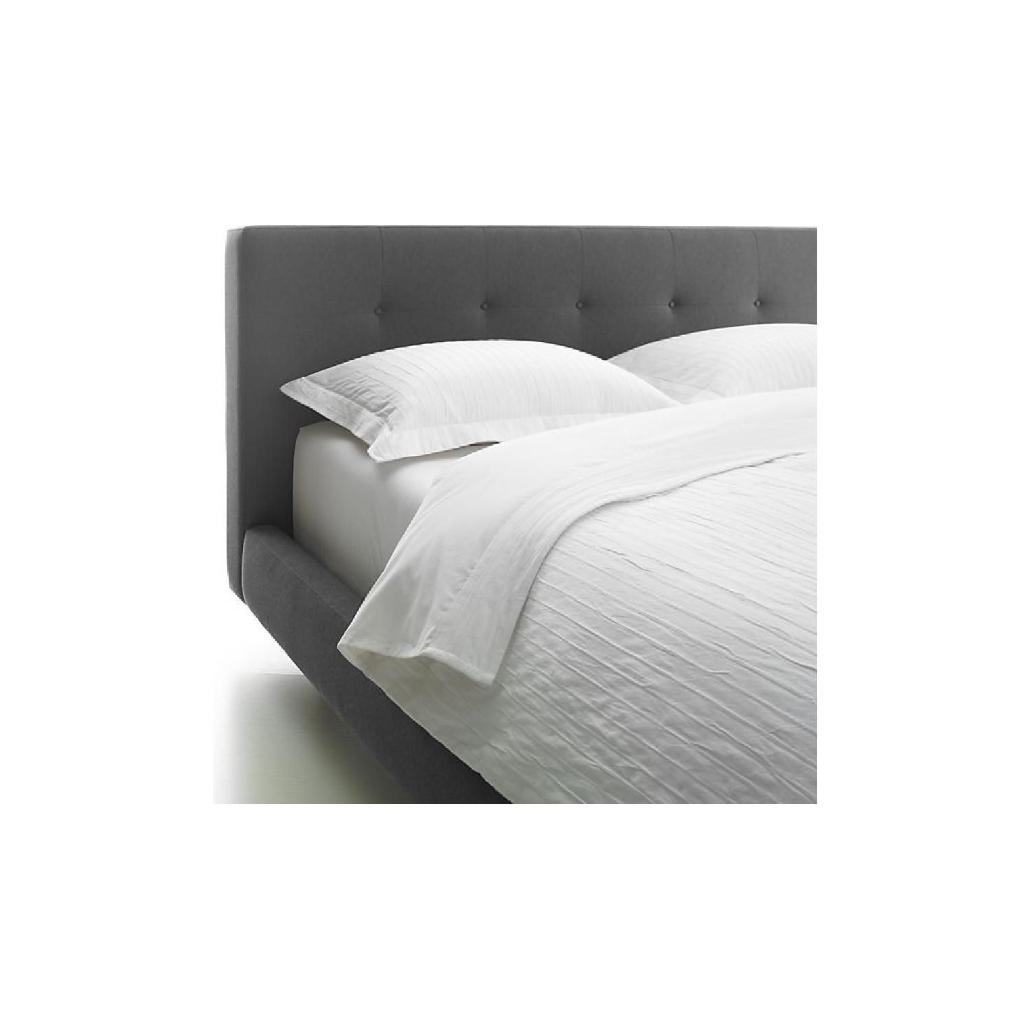 Crate & Barrel Tate King Upholstered Bed - image-3