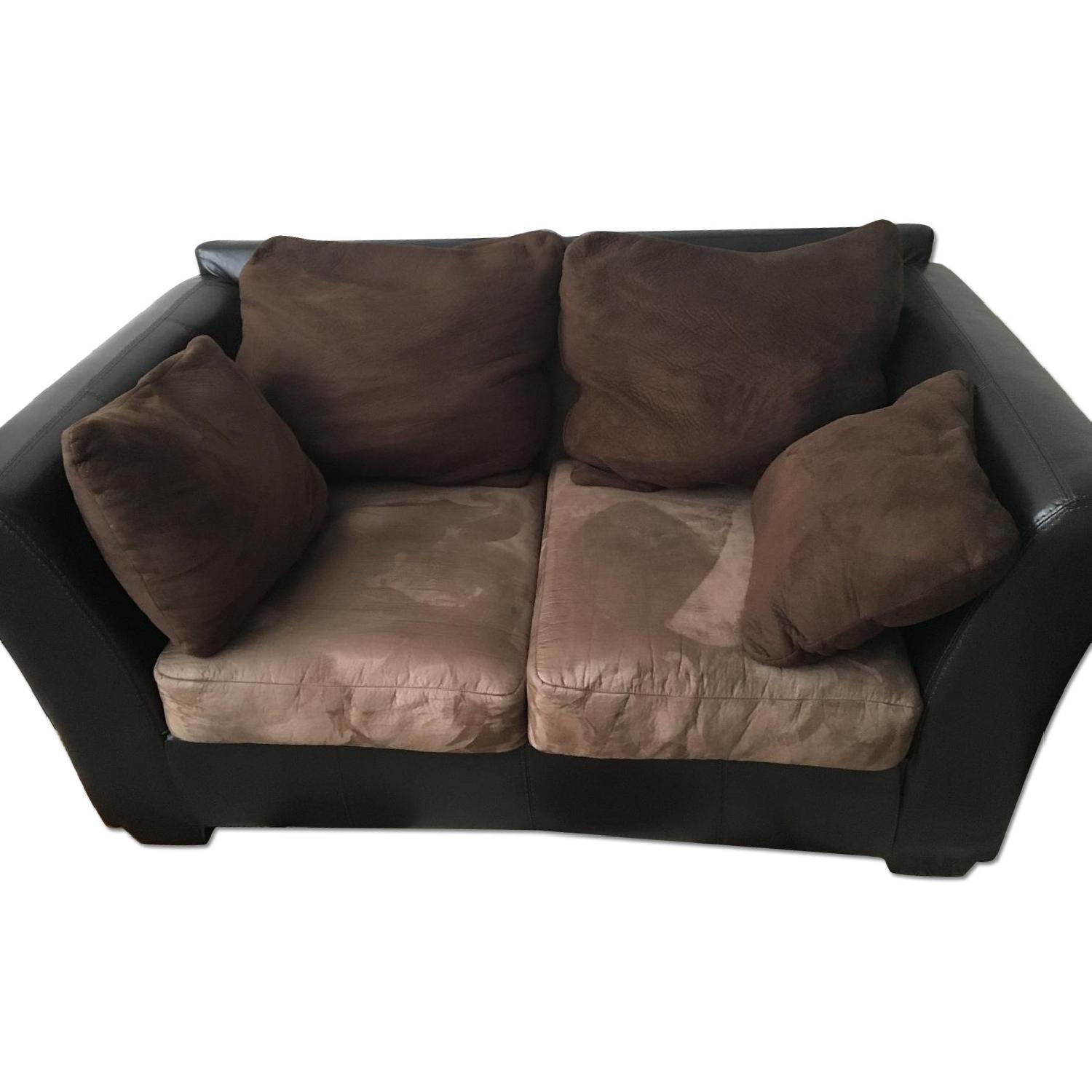 2-Tone Microsuede Loveseat - image-0