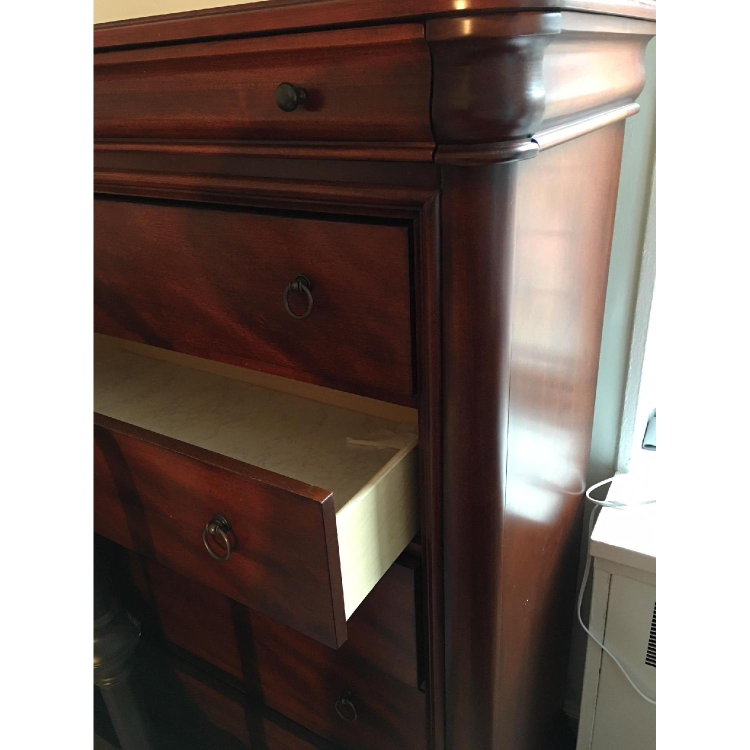 Tall Brown Wood Dresser - image-2