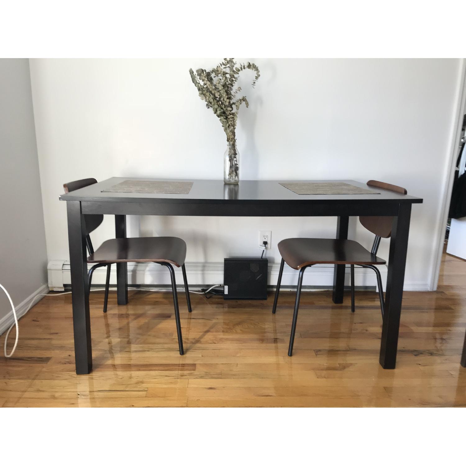 Dark Wood Espresso Dining Table - image-1