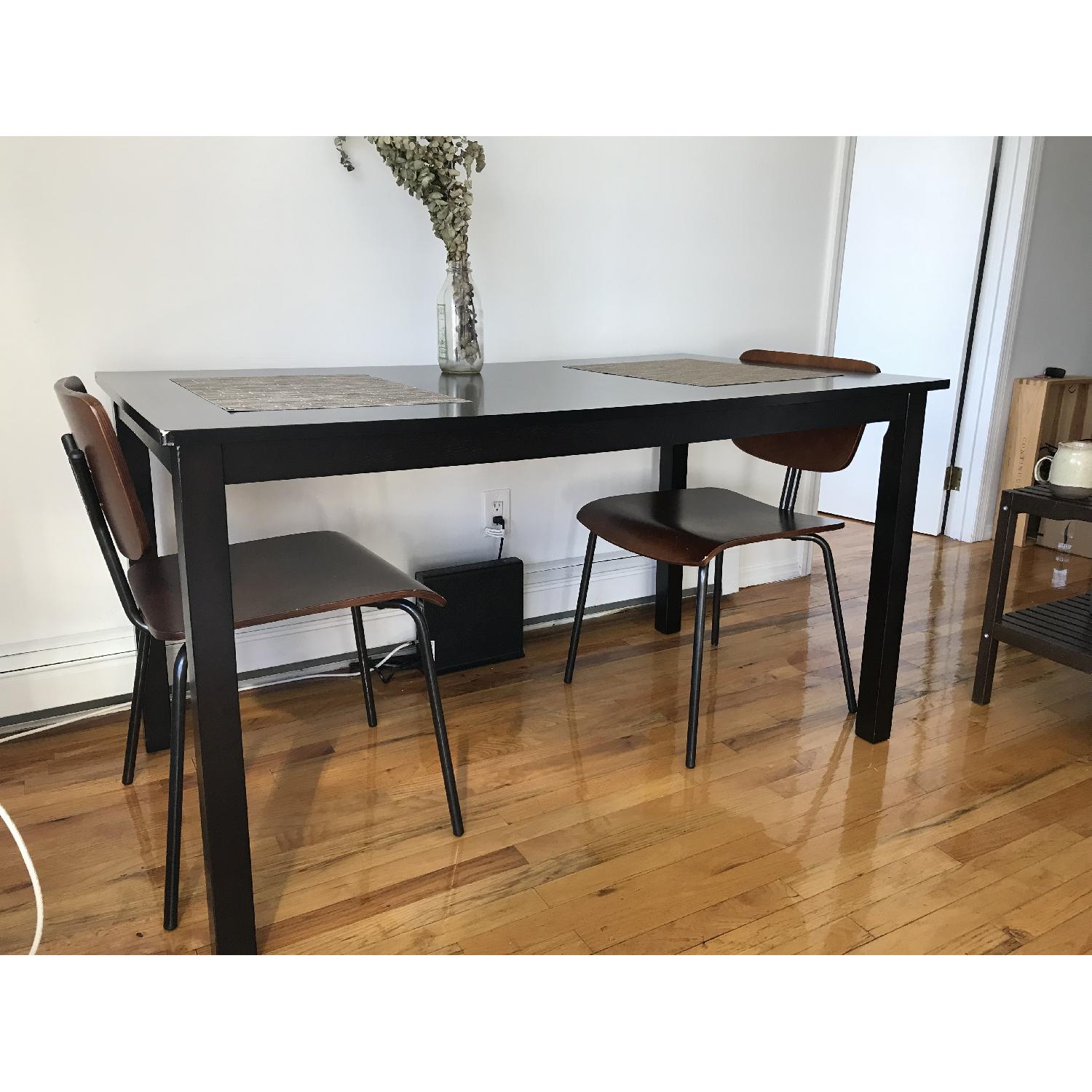 Dark Wood Espresso Dining Table - image-2