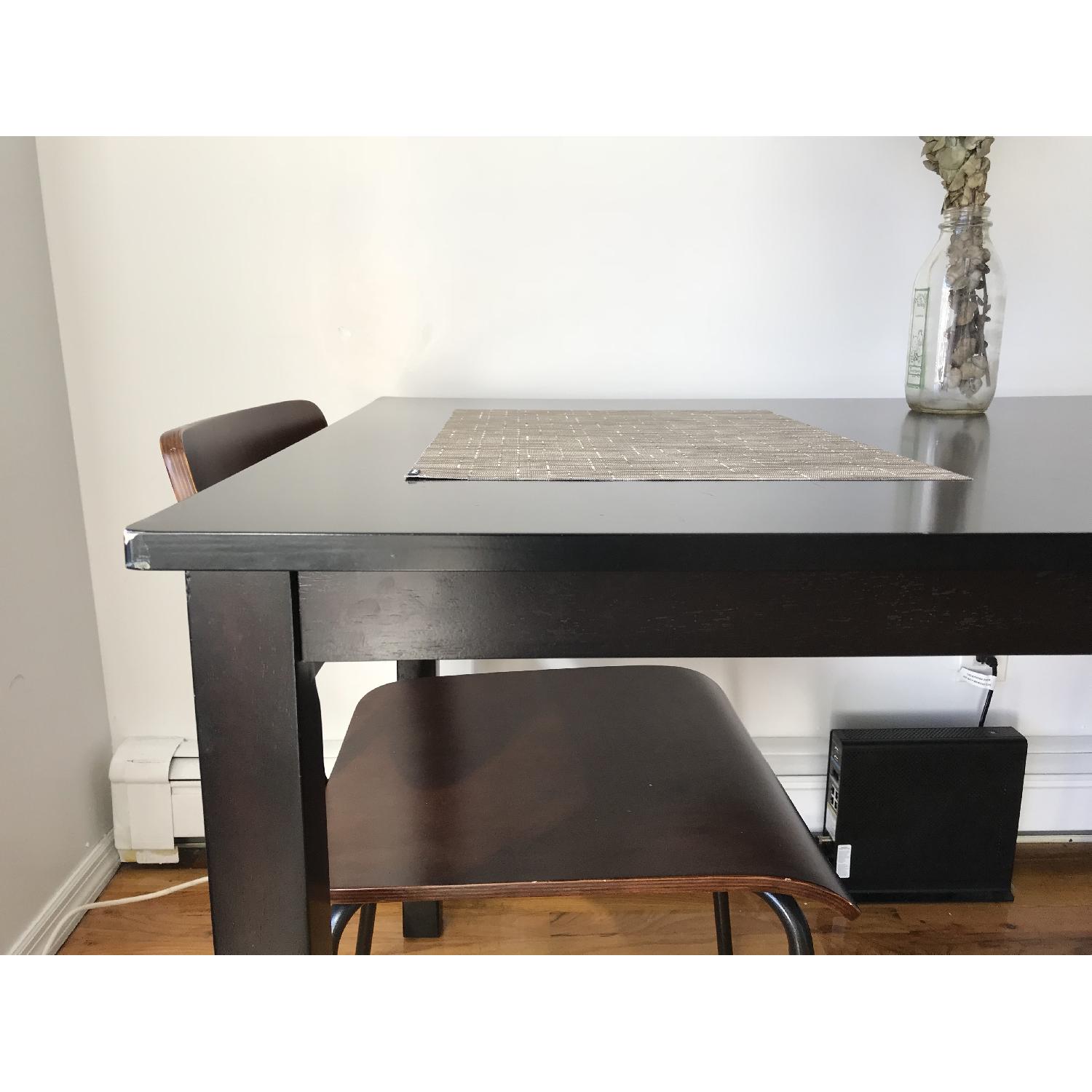 Dark Wood Espresso Dining Table - image-3