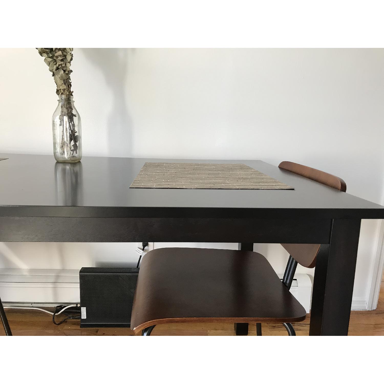 Dark Wood Espresso Dining Table - image-4
