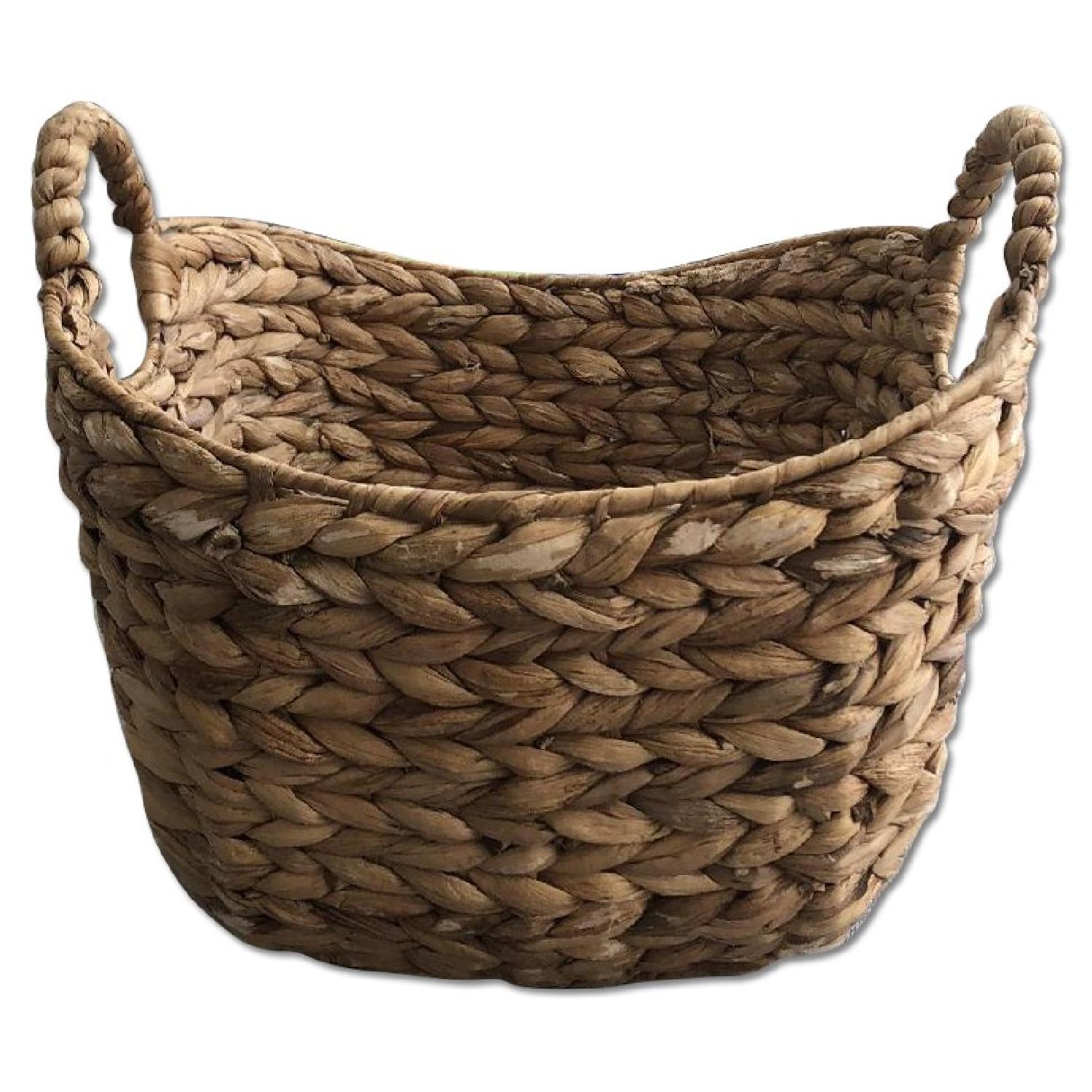 West Elm Rattan Storage Basket - image-0