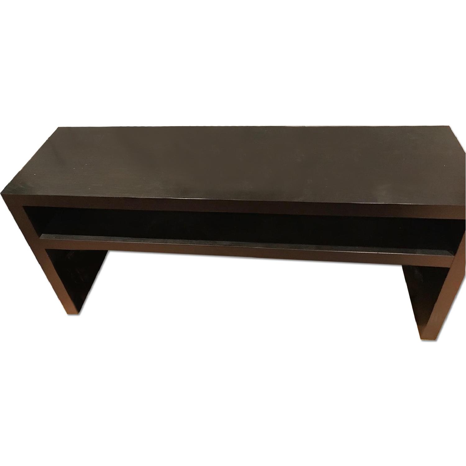 Black Wood Console Table/TV Stand AptDeco