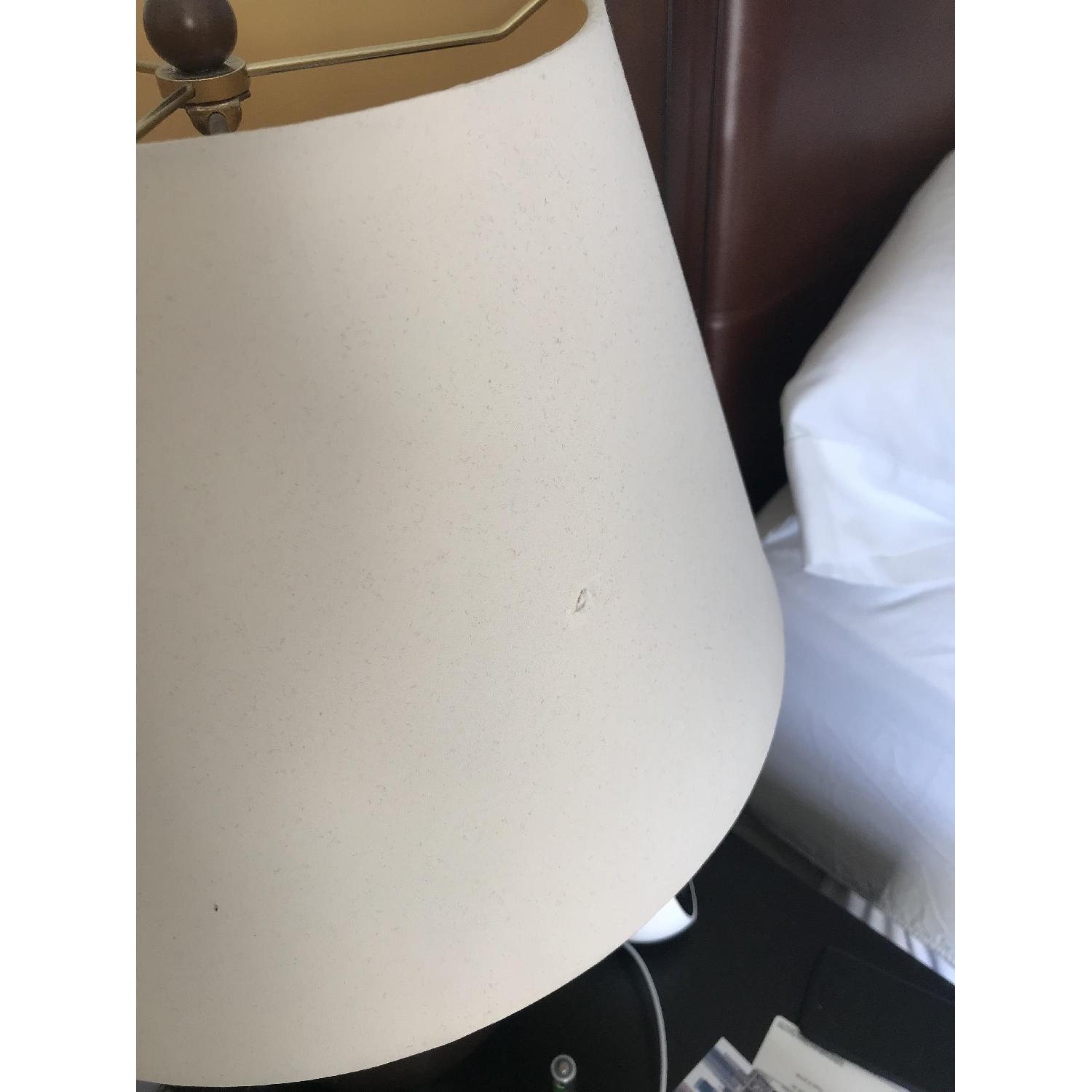 Pottery Barn Hammered Metal Lamp Base w/ Shade - image-3