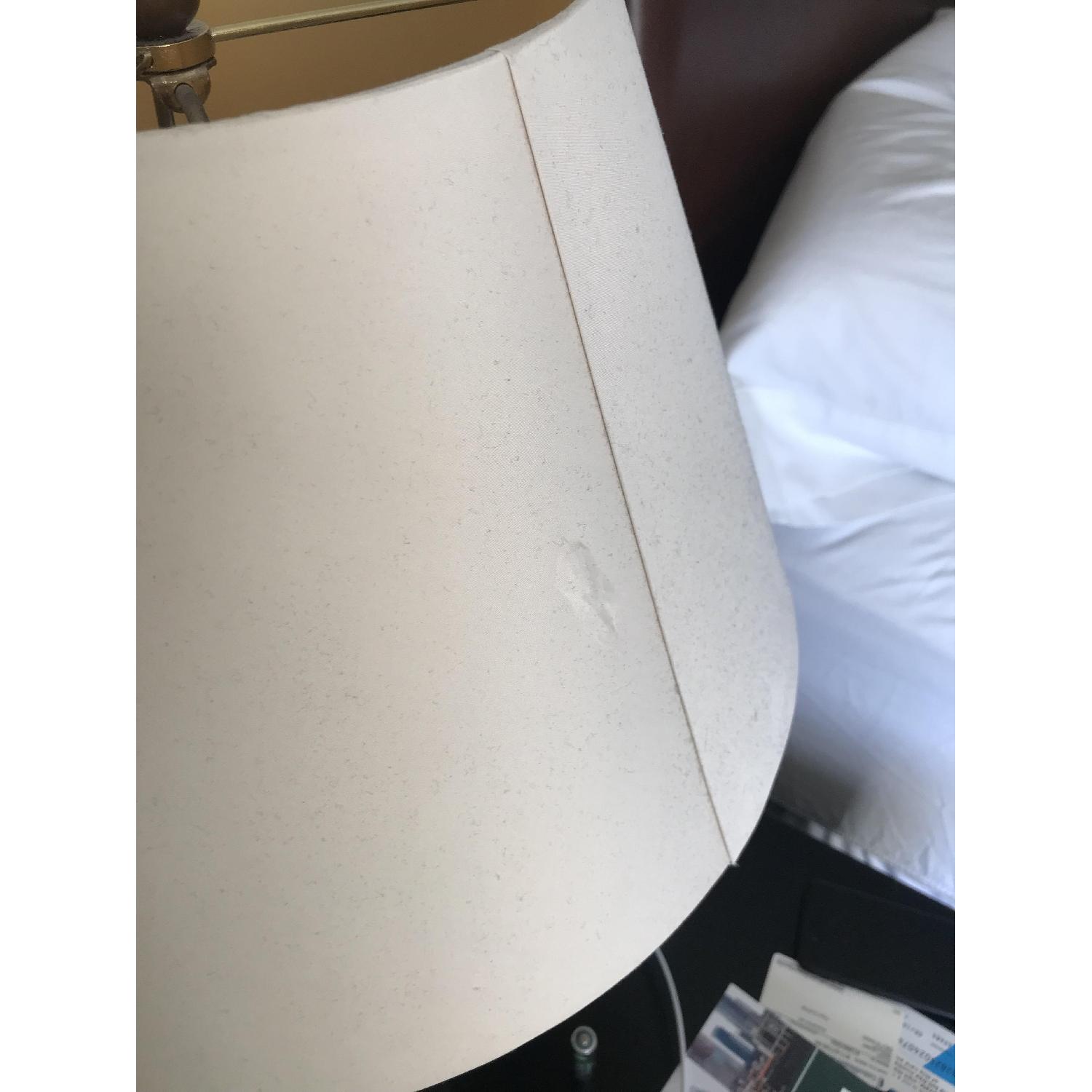 Pottery Barn Hammered Metal Lamp Base w/ Shade - image-4